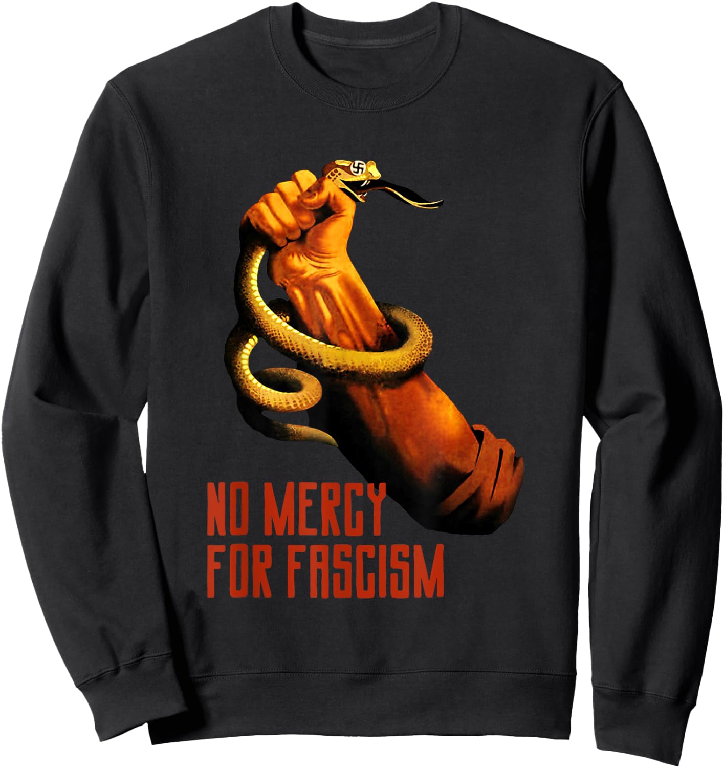 No Mercy for Fascism Sweatshirt - Sweatshirt | Black