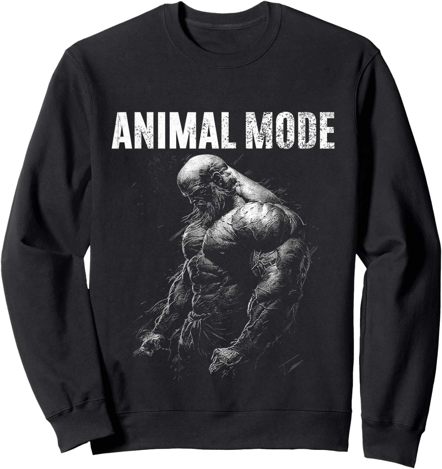 Bodybuilder Spruch Training Animal Mode Sweatshirt - Sweatshirt | Black