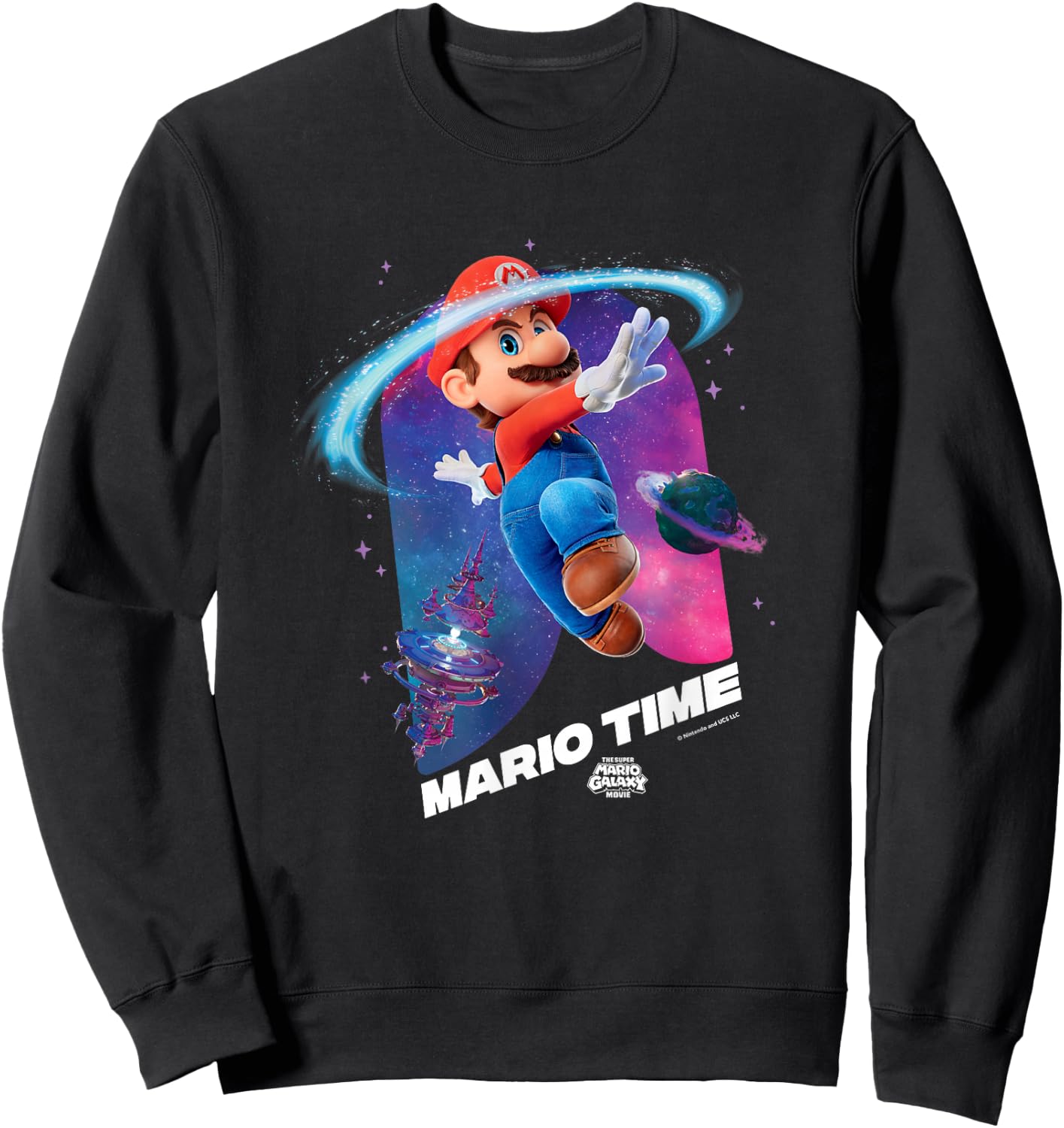 The Super Mario Galaxy Movie Mario Time Sweatshirt - Sweatshirt | Black