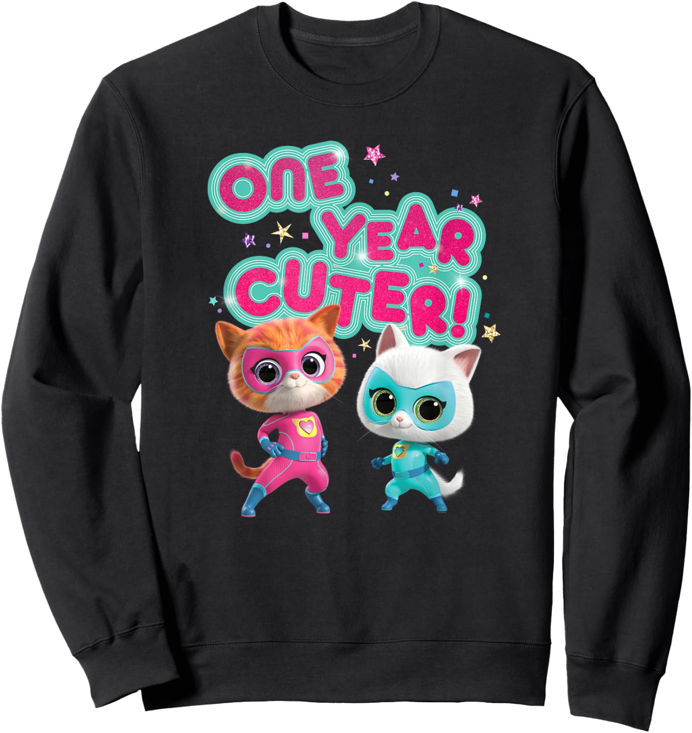Disney Junior SuperKitties Birthday Kitties One Year Cuter Sweatshirt - Sweatshirt | Black