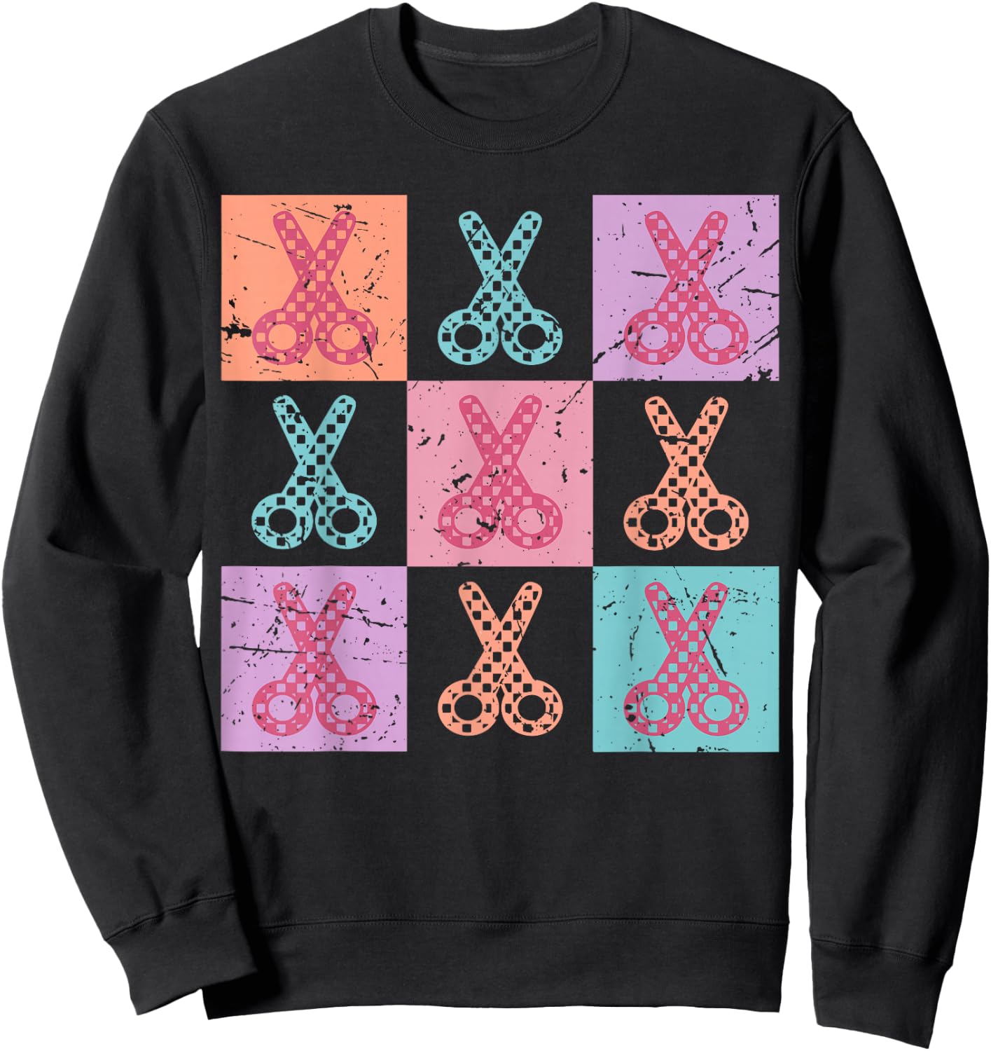 Hairstylist Cosmetology Assistant Scissors Beauty Salon Sweatshirt - Sweatshirt | Black