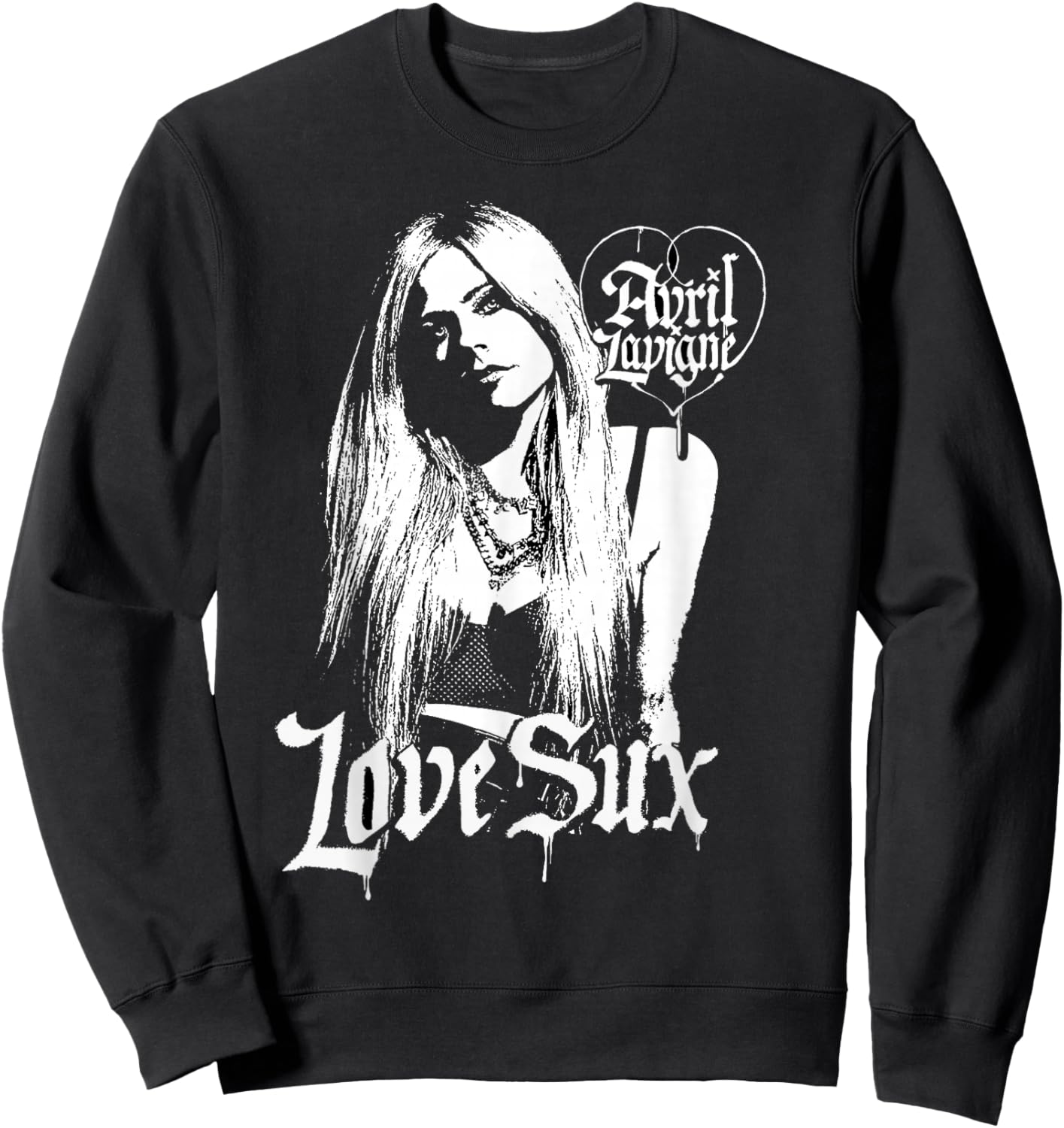 Official Avril Lavigne Love Sux , black Sweatshirt - Sweatshirt | Black