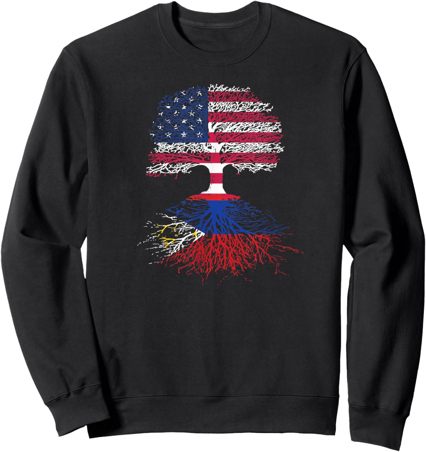 American Citizen with Filipino Roots Sweatshirt - Sweatshirt | Black