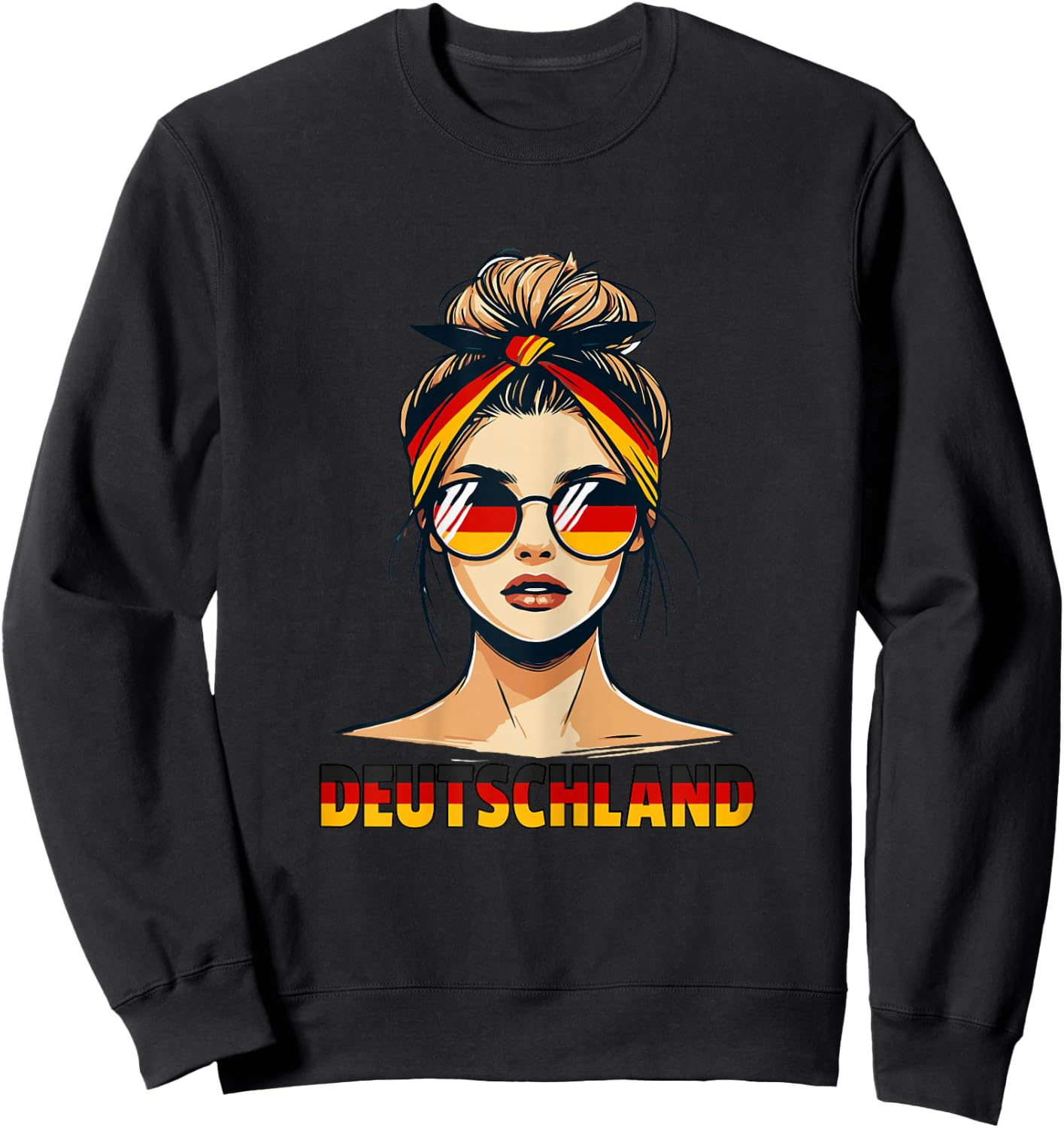 Deutsches Mädchen liebt Deutschland Flagge Deutsches Mädchen Deutschland Sweatshirt - Sweatshirt | Black