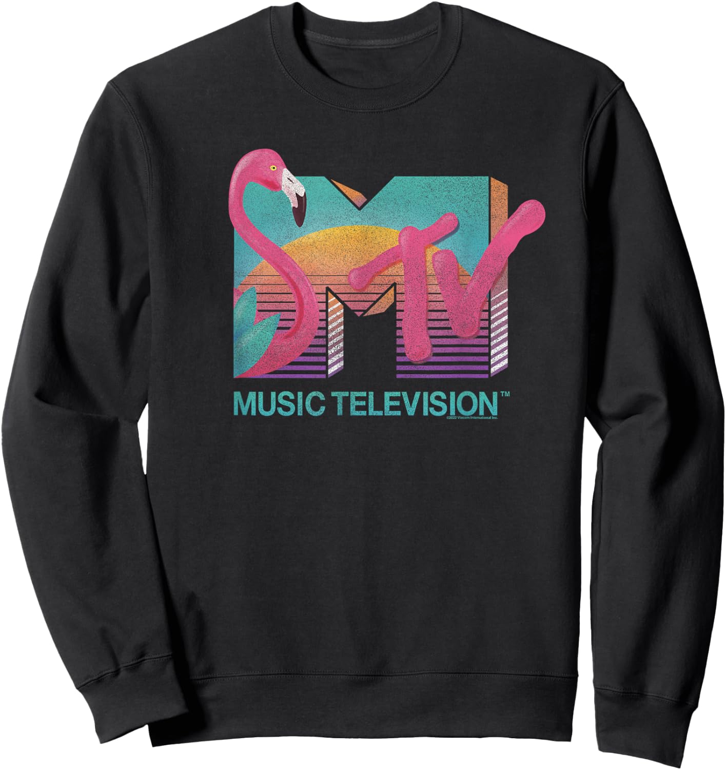 MTV Flamingo Sunset , black Sweatshirt - Sweatshirt | Black