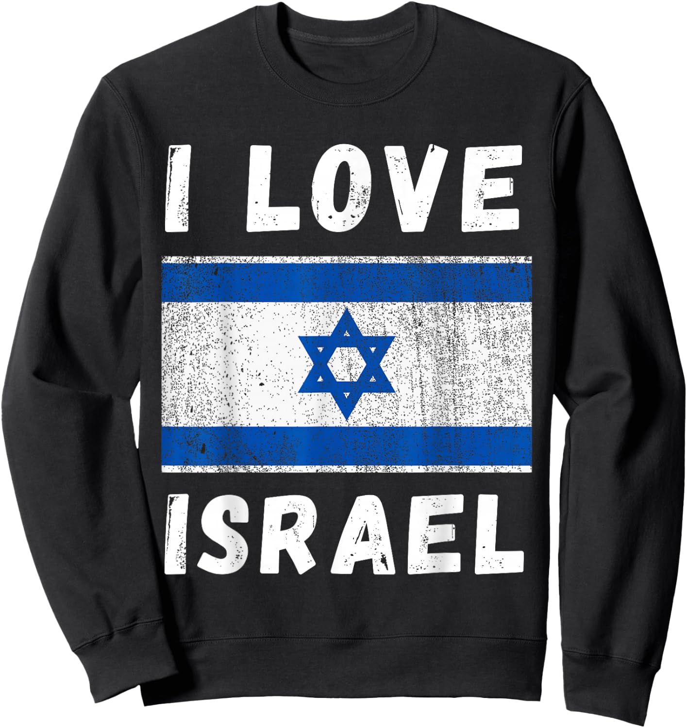 Ich liebe Israel Vintage Israeli Israel Familie Reise Souvenir Sweatshirt - Sweatshirt | Black