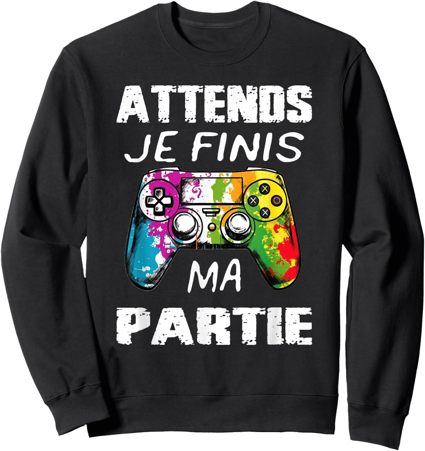 Funny Games Women and Men, Video Game Boys Child, Multicoloured, S, Short Sleeve, V-Neck, 100% Cotton, Imported, Unique Graphic, Gaming, Small Sweatshirt - Sweatshirt | Black
