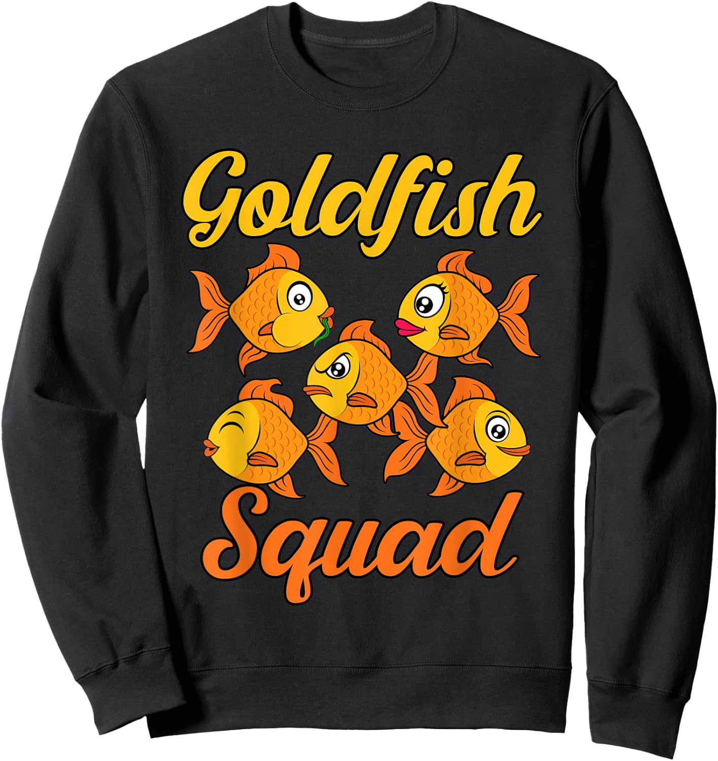 Goldfish Squad Cute Baby Goldfish Hobby Sweatshirt - Sweatshirt | Black