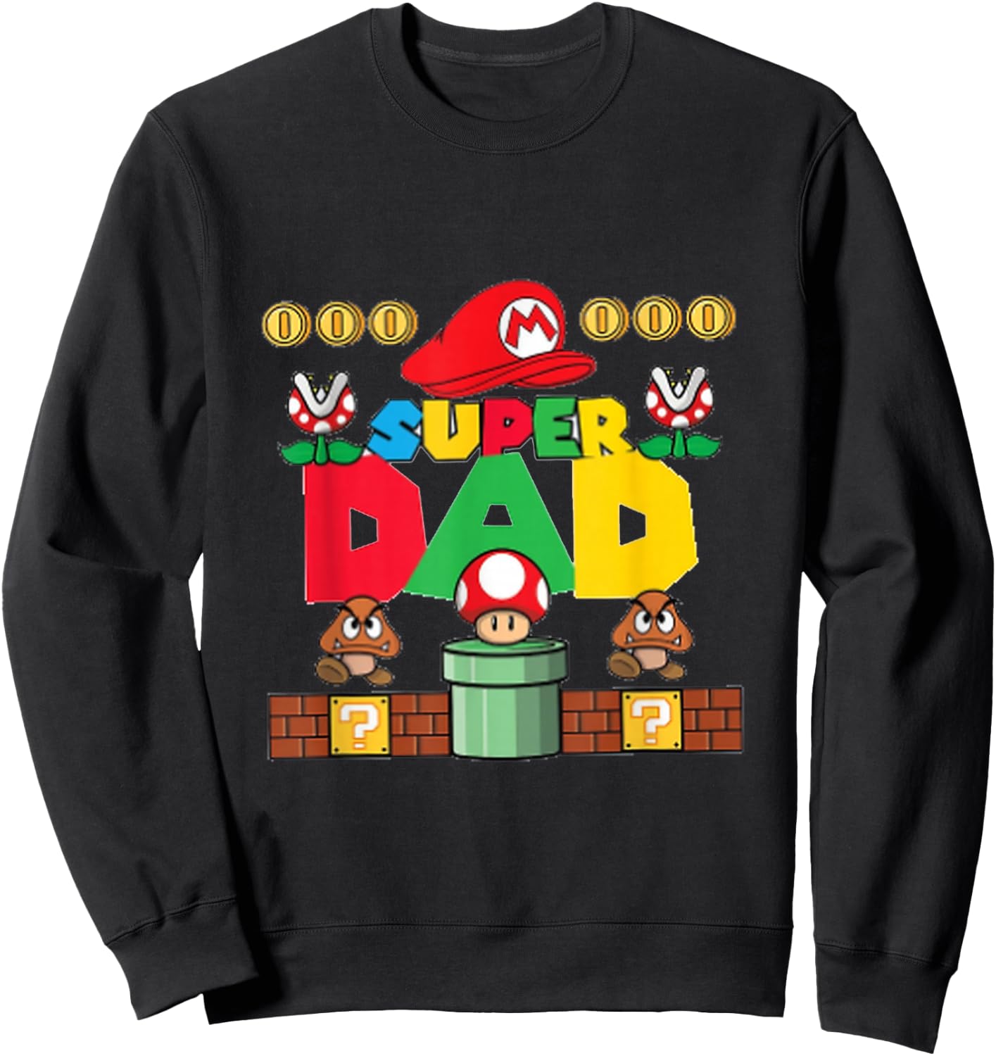 Amazing Papa Illustration Sweatshirt - Sweatshirt | Black