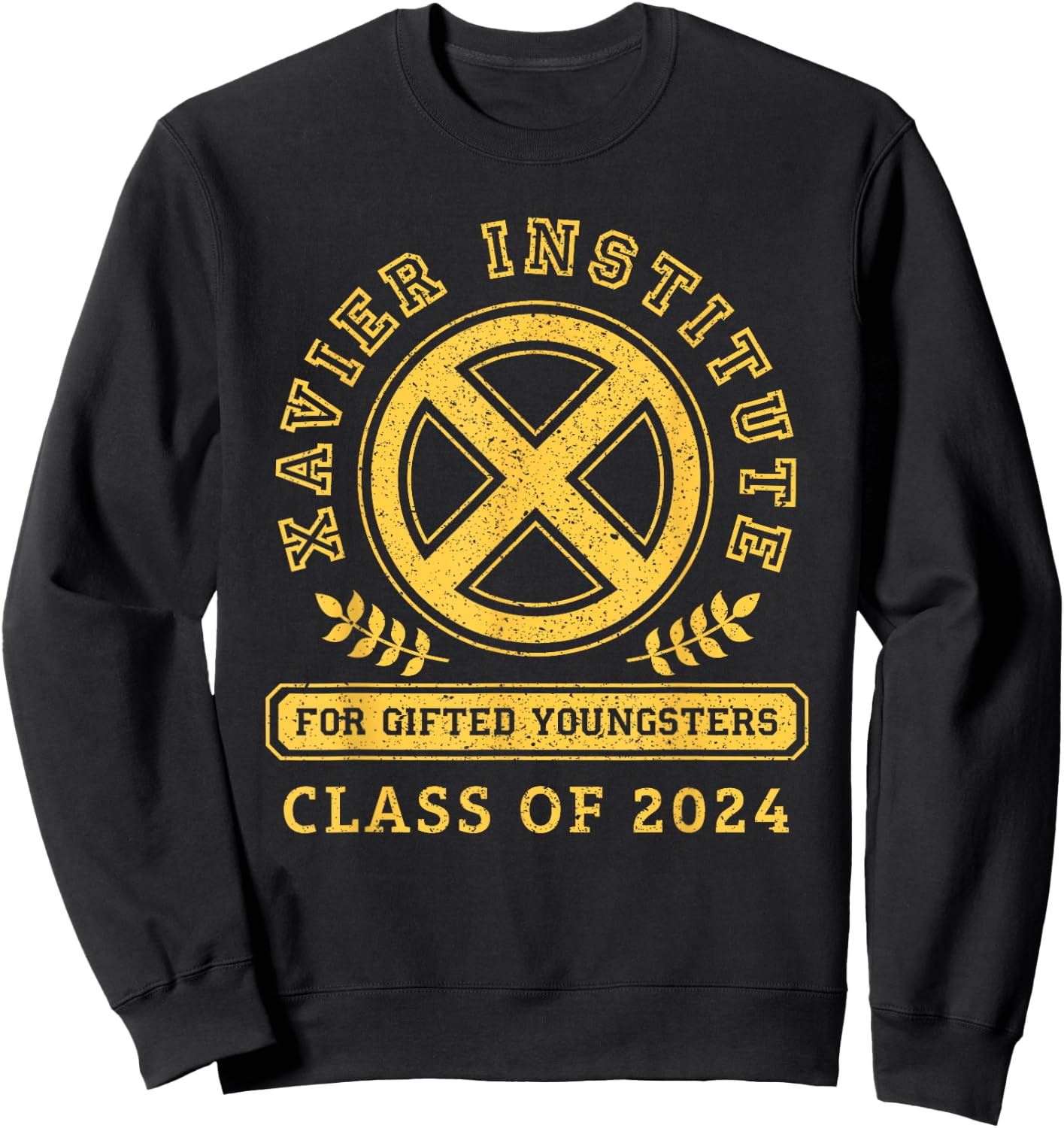 Marvel X-Men Xavier Institute Class of 2024 Grad Graduation , Black, S Sweatshirt - Sweatshirt | Black