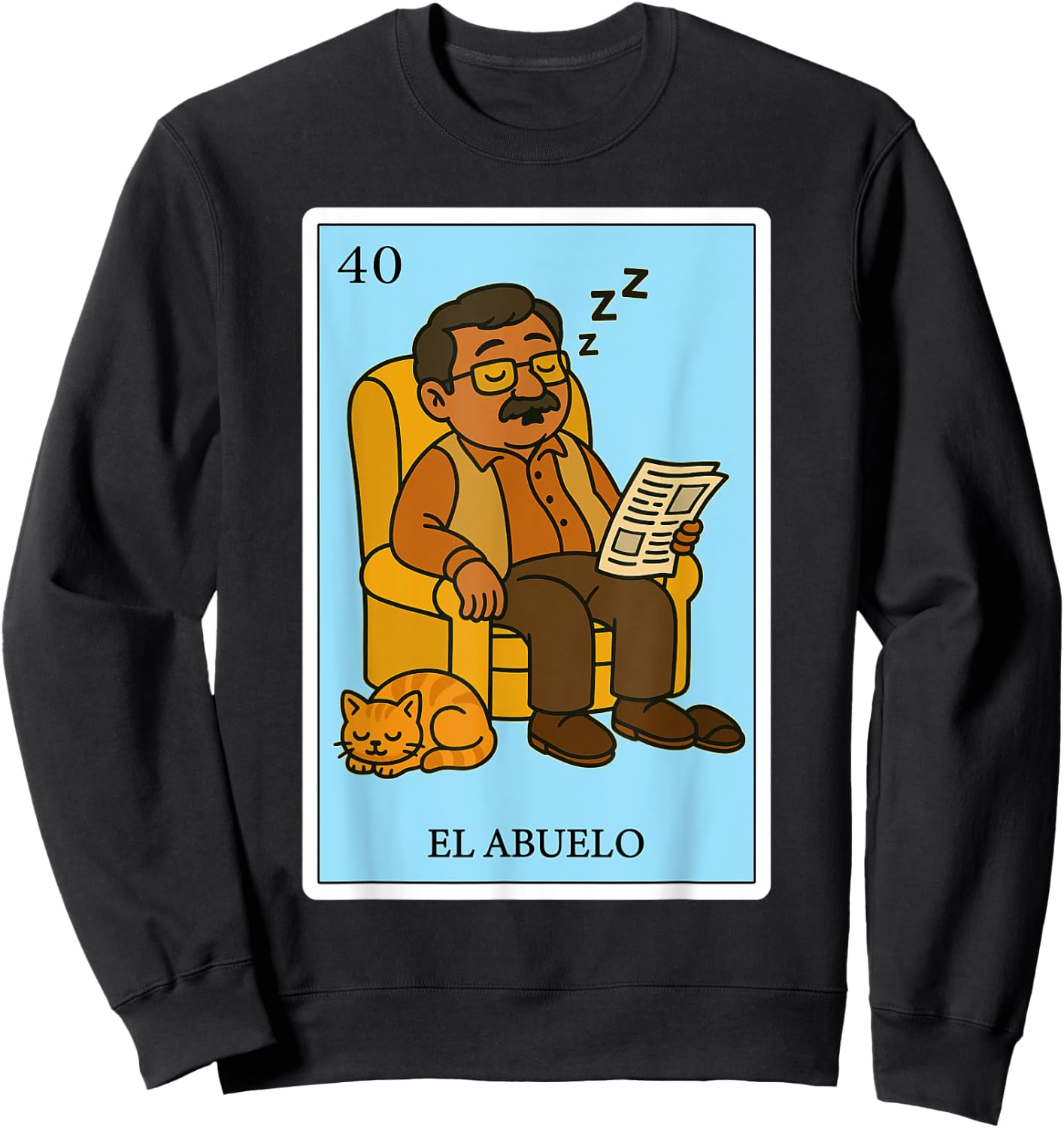 El Abuelo Dormilón | Spanish-Mexican Bingo Gifts for Abuela Sweatshirt - Sweatshirt | Black