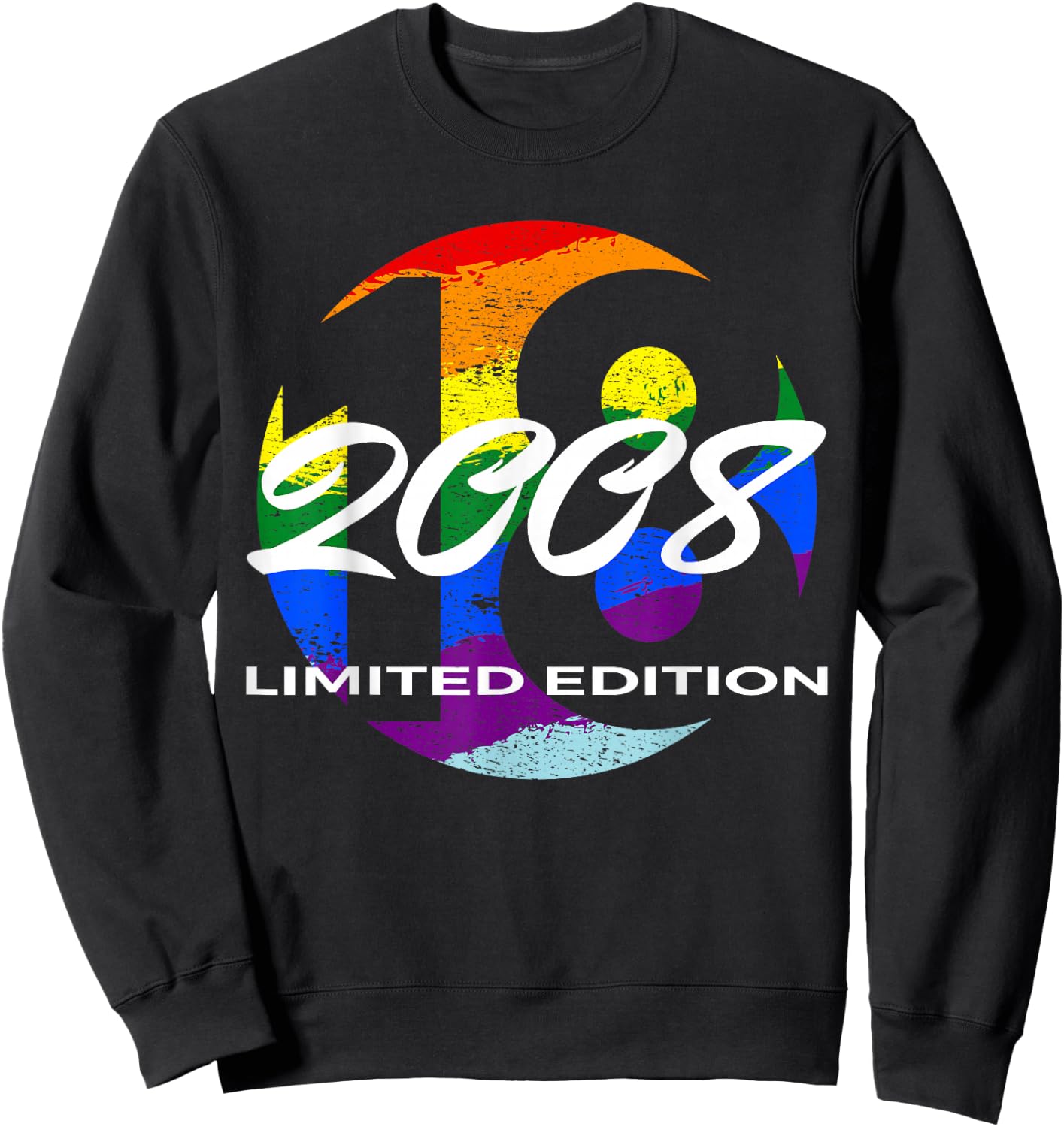 18. Geburtstag Mädchen Junge 18 Jahre 2008 Lustig Geschenk Sweatshirt - Sweatshirt | Black