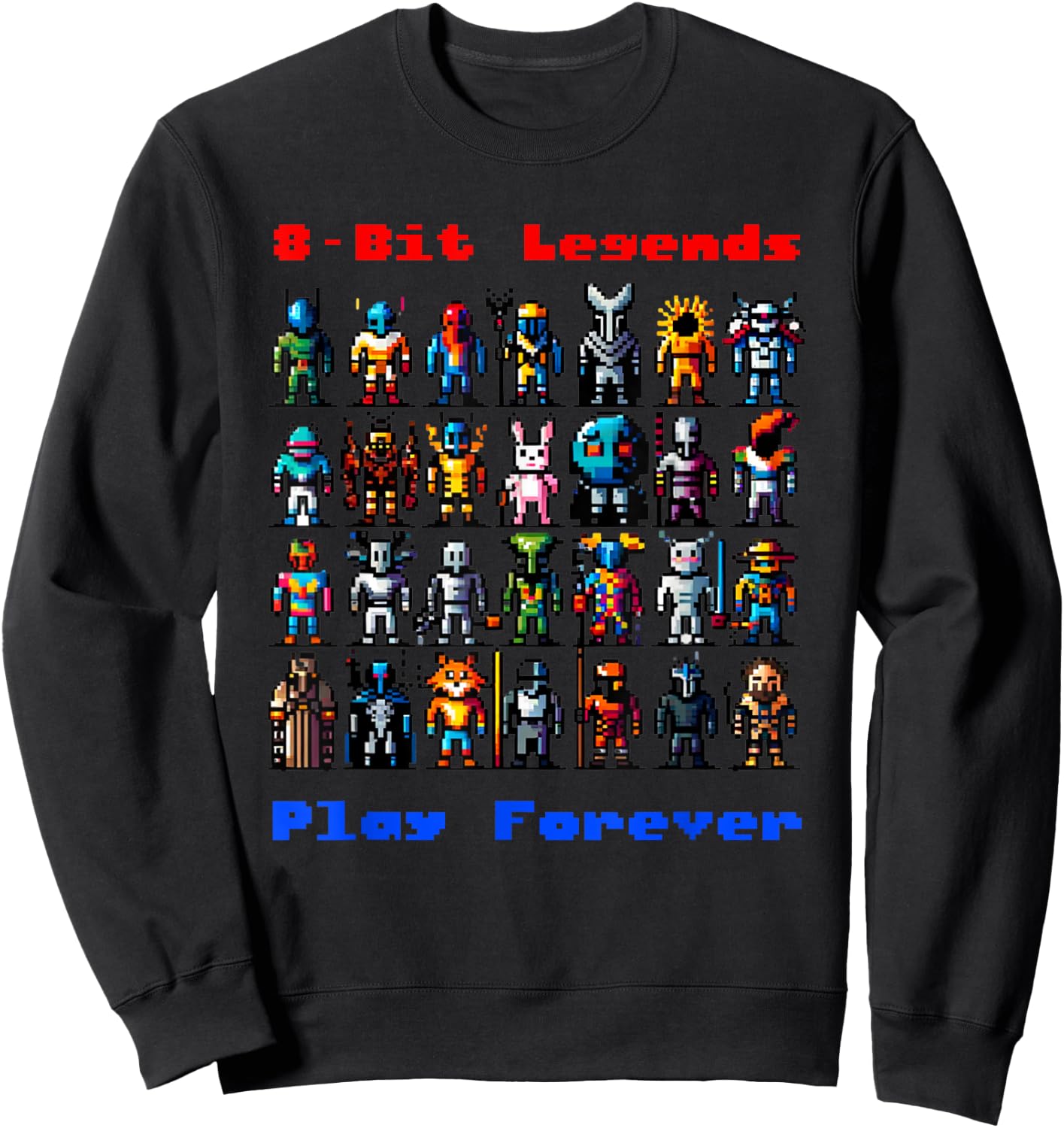 8-Bit Legends: Pixel Art World Sweatshirt - Sweatshirt | Black