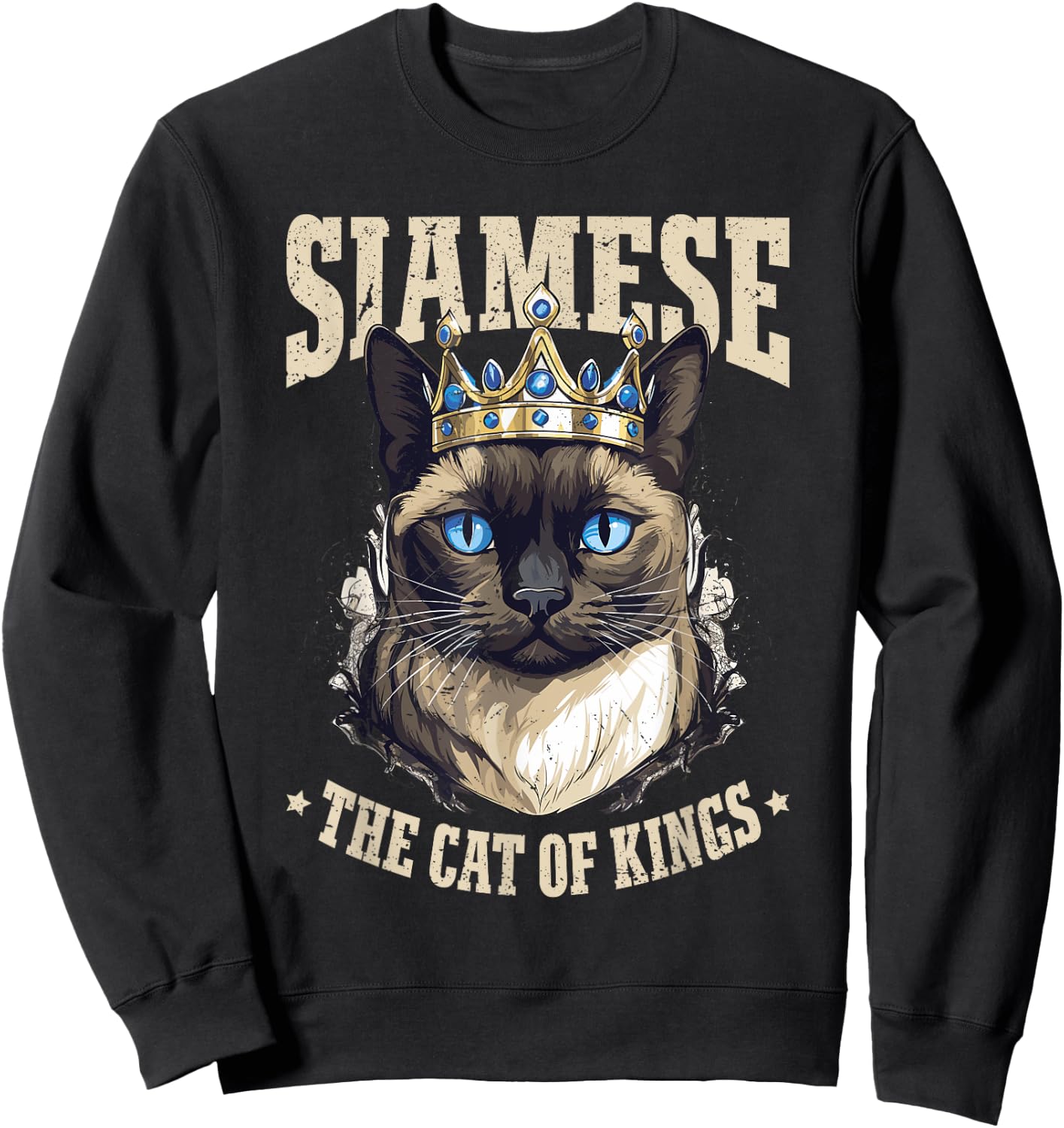 Siamese The Cat Of Kings Cat Lover Owner Women Sweatshirt - Sweatshirt | Black