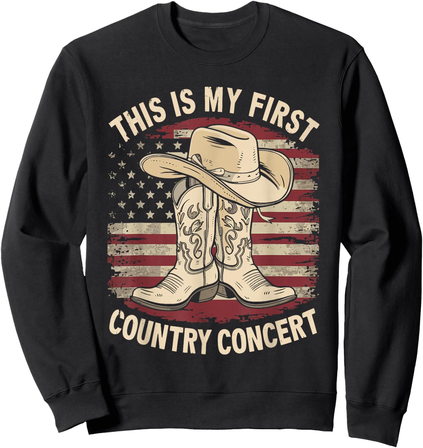 This is My First Country Concert Sweatshirt - Sweatshirt | Black