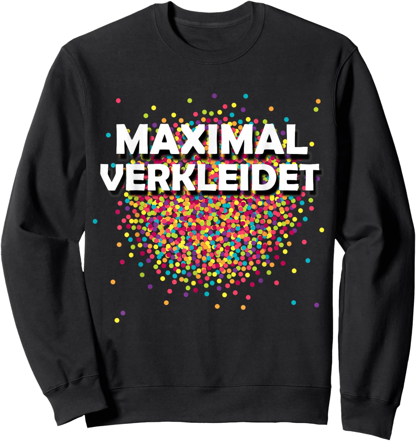 Confetti Costume Fancy Dress Costume Replacement Maximum Dressed , black Sweatshirt - Sweatshirt | Black
