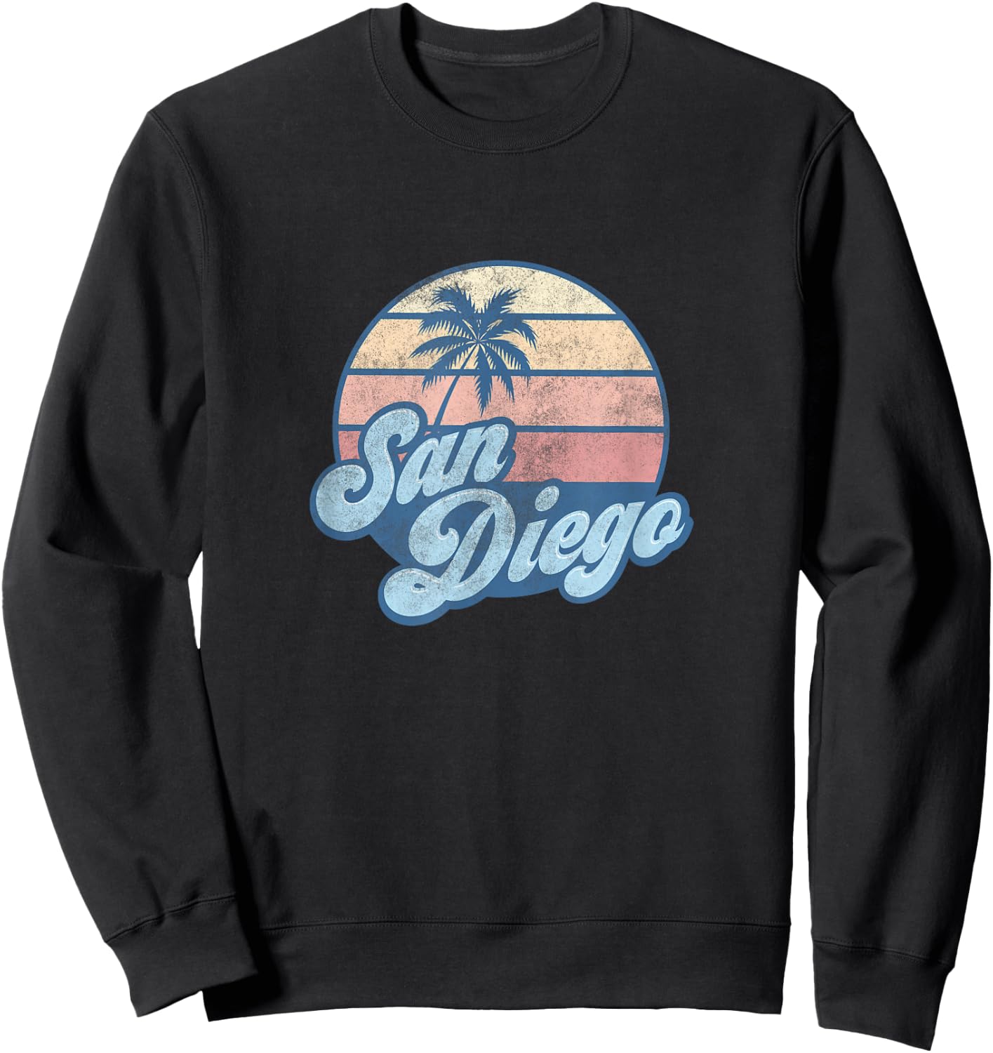 Artist Unknown child Retro,classic San Diego California CA T Shirt Vintage 70s Retro Surfer , Blue, Small US Sweatshirt - Sweatshirt | Black