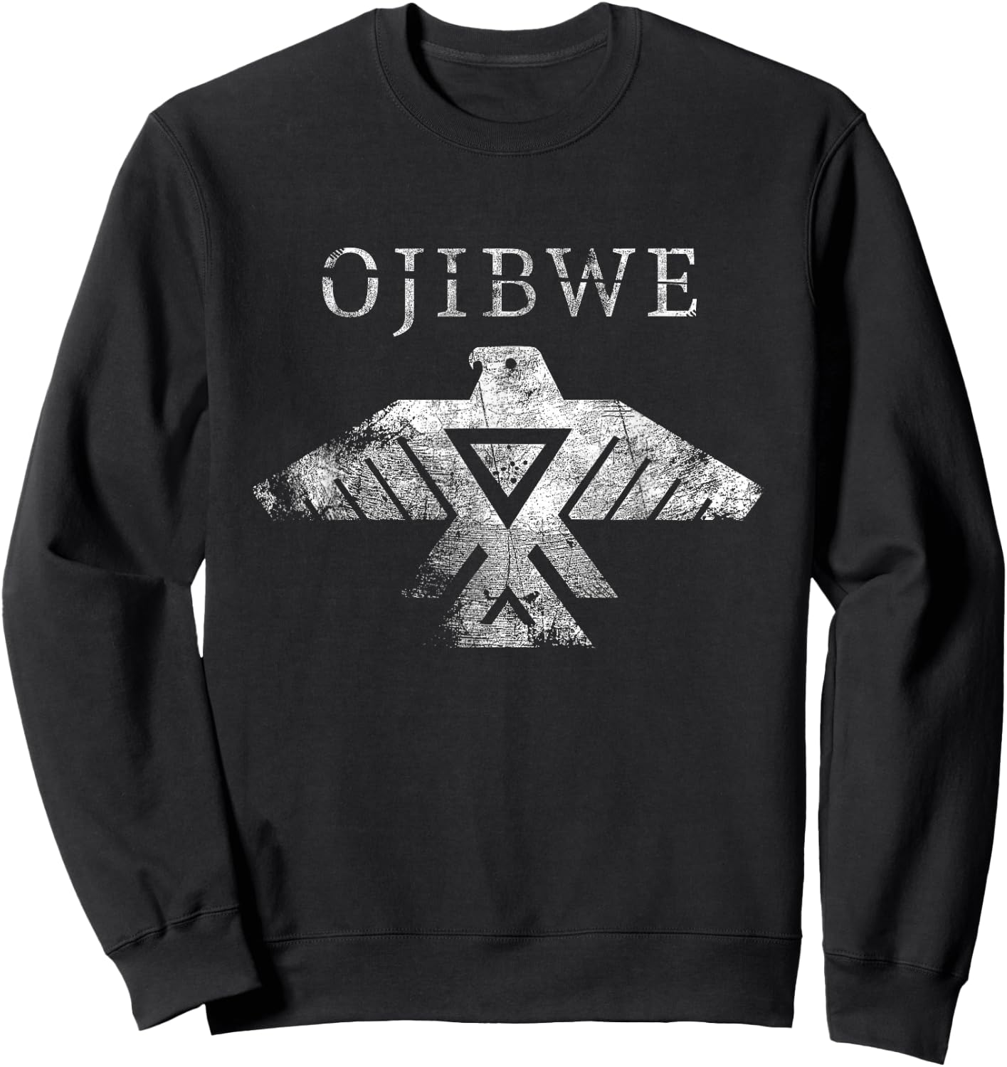 Ojibwe Thunderbird Native American Thunderbird Tribal Art Sweatshirt - Sweatshirt | Black