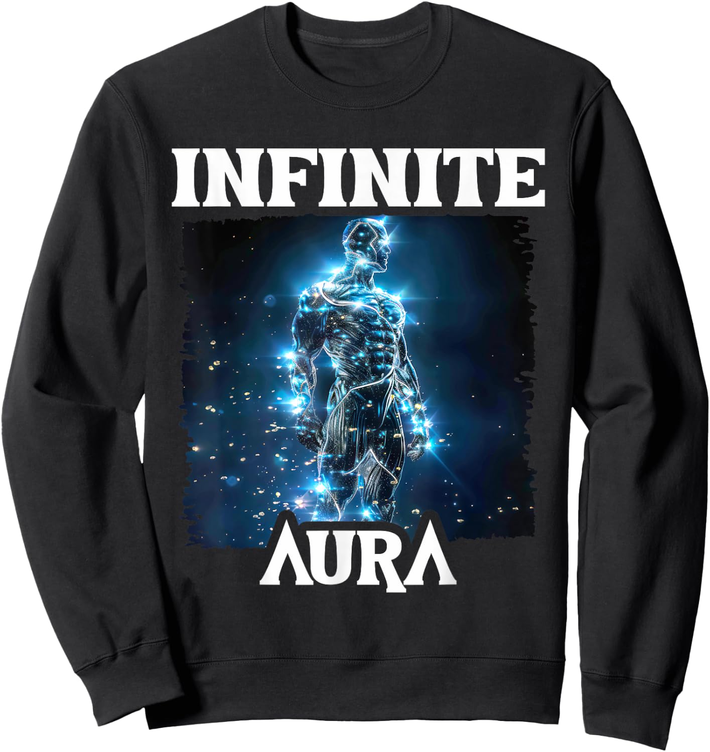Aura Infinite Maximum Points Humor Meme Aura , Black, S Sweatshirt - Sweatshirt | Black