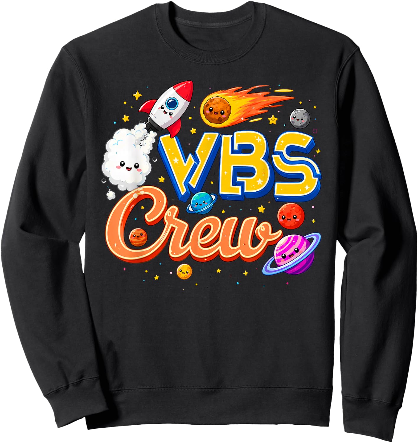 VBS Crew Vacation Bible School Squad Religious Weekend Group Sweatshirt - Sweatshirt | Black