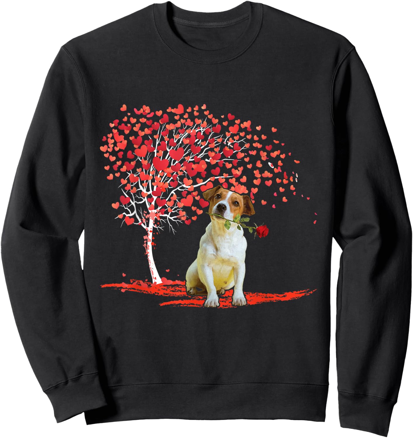 Jack Russell Valentines - Dog Lover Animal Whisperer Sweatshirt - Sweatshirt | Black