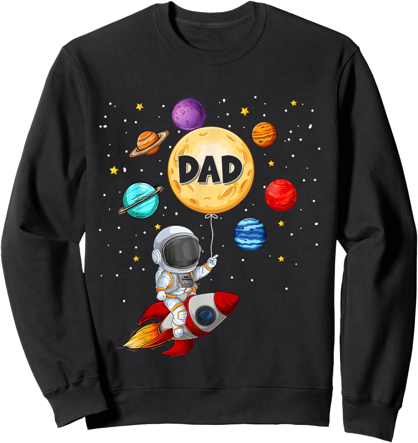 Mom and Dad of The Birthday Boy Astronaut Family Matching Sweatshirt - Sweatshirt | Black