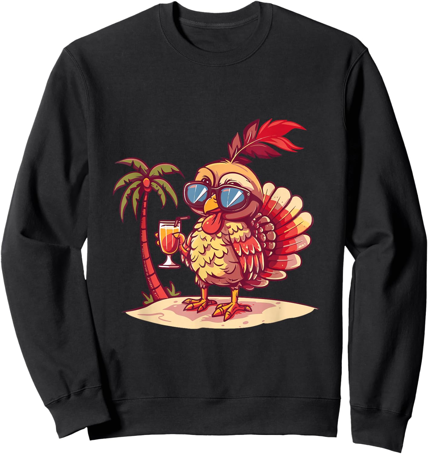 Party Turkey Palm Trees Summer Vacation Women Kids Sweatshirt - Sweatshirt | Black