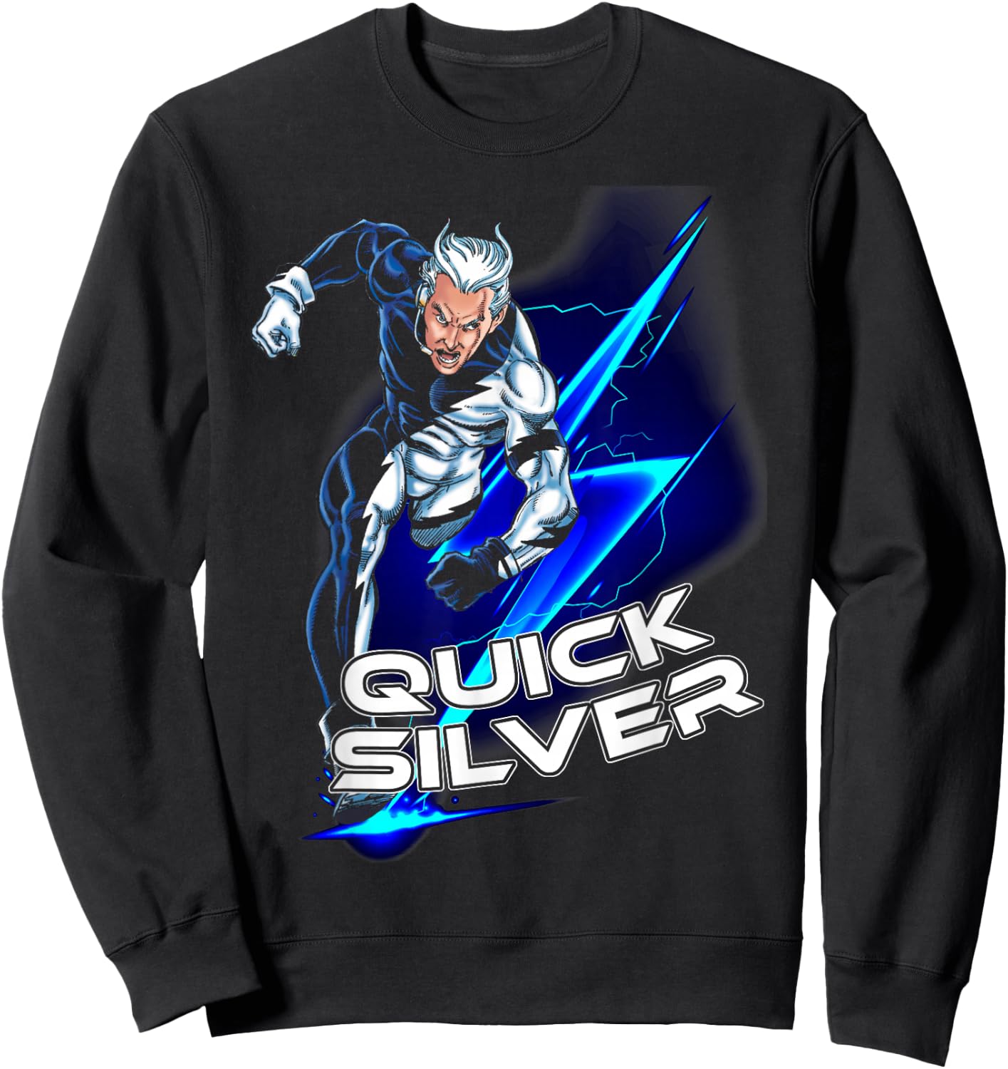 Marvel X-Men Quicksilver Speeding Sprint Graphic Sweatshirt - Sweatshirt | Black