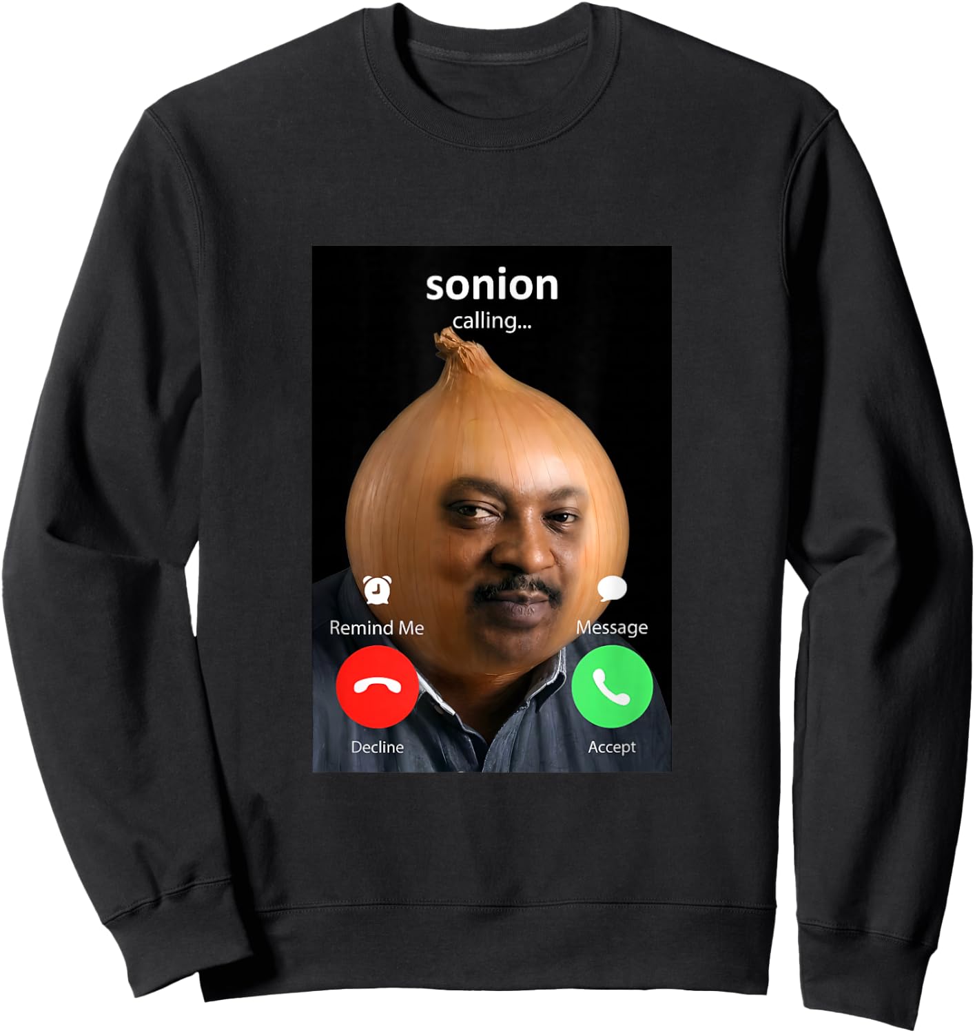 Funny Sonion Calling Tuff Meme GenZ Sweatshirt - Sweatshirt | Black