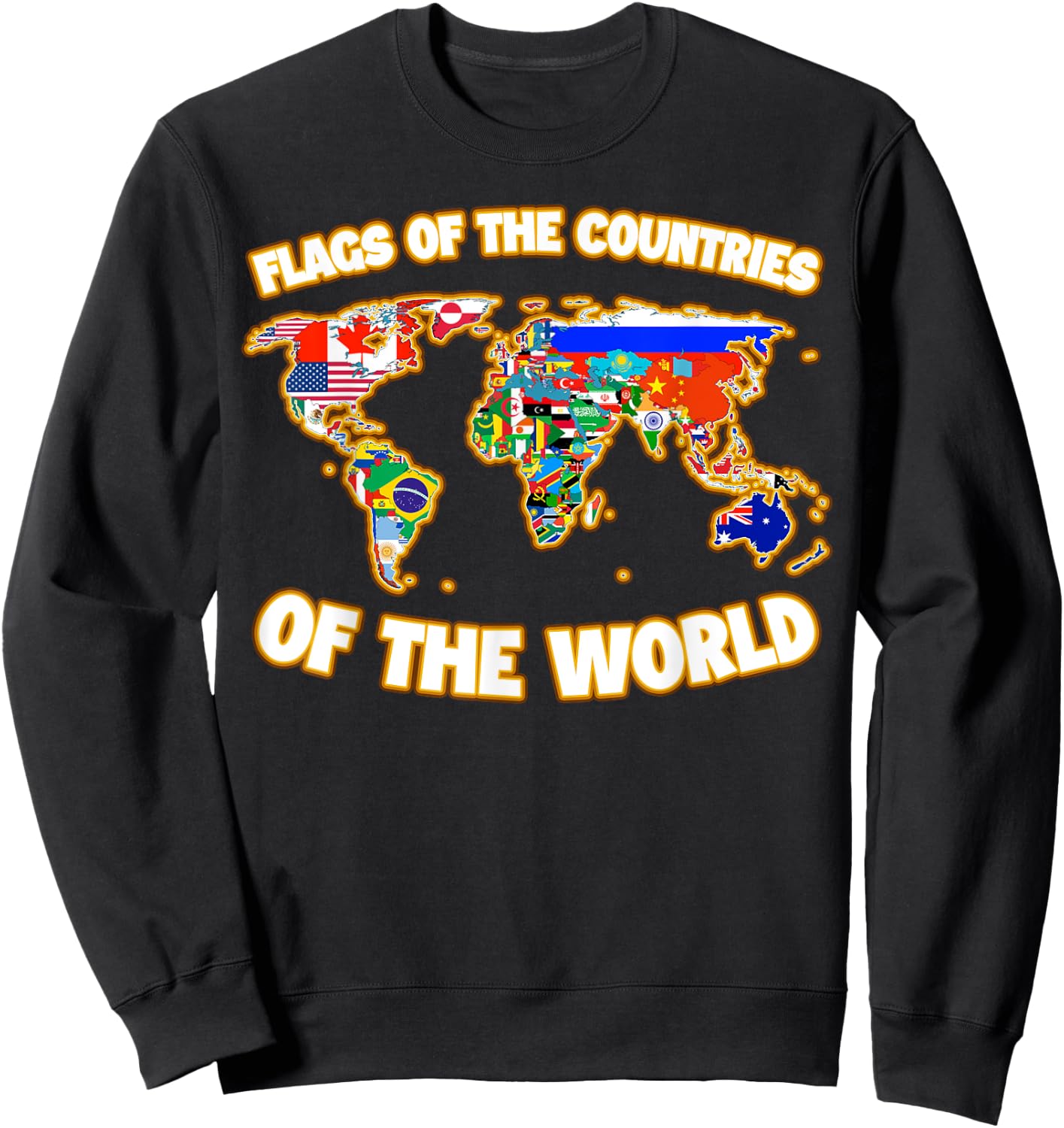 Flags Of The Countries Of The World Map International Sweatshirt - Sweatshirt | Black
