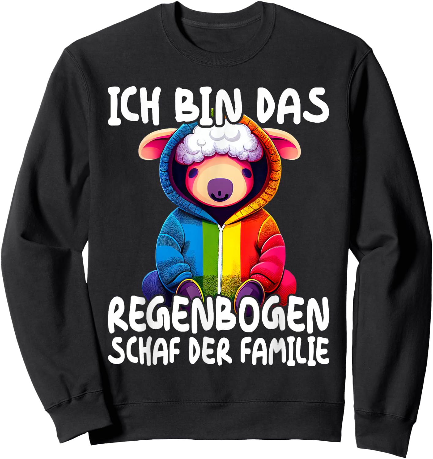 LGBT Regenbogen Schaf Gay CSD Bisexual Pride LGBTQ Sweatshirt - Sweatshirt | Black