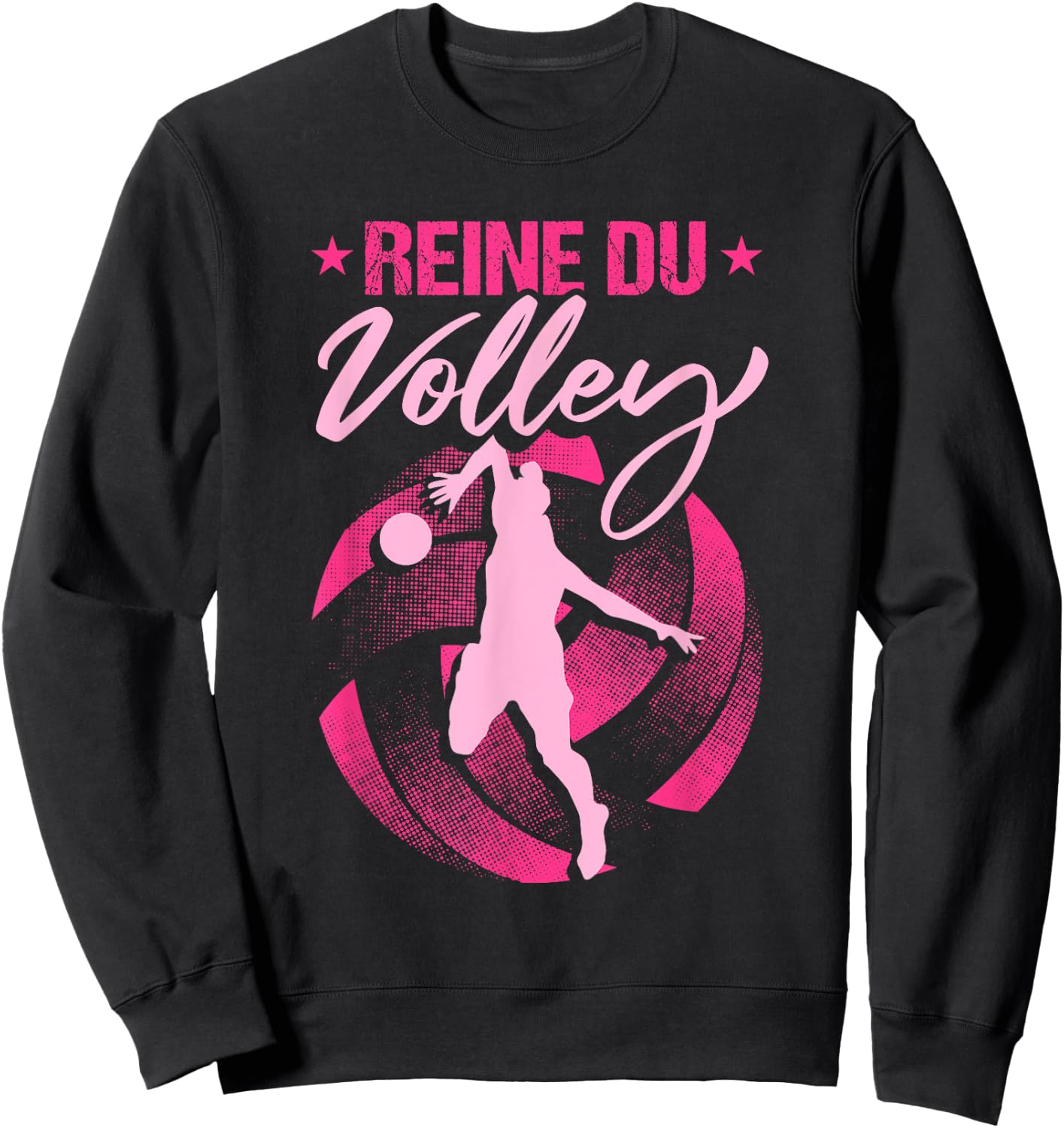 Girls Voleyball Women Queen Of Volleyball Humour Volleyball Sweatshirt - Sweatshirt | Black