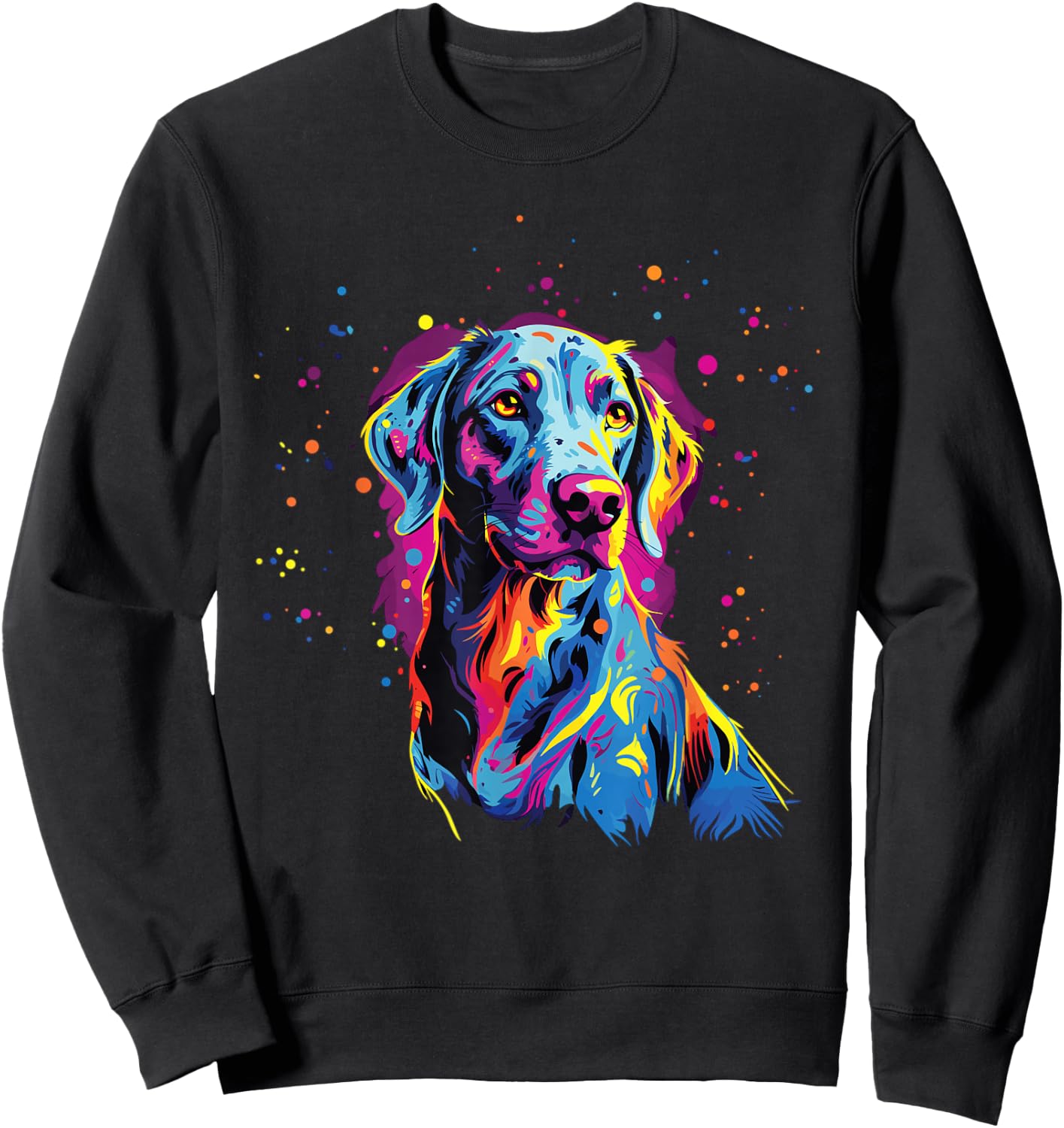 Watercolor Colorful Louisiana Catahoula Leopard Dogs Sweatshirt - Sweatshirt | Black
