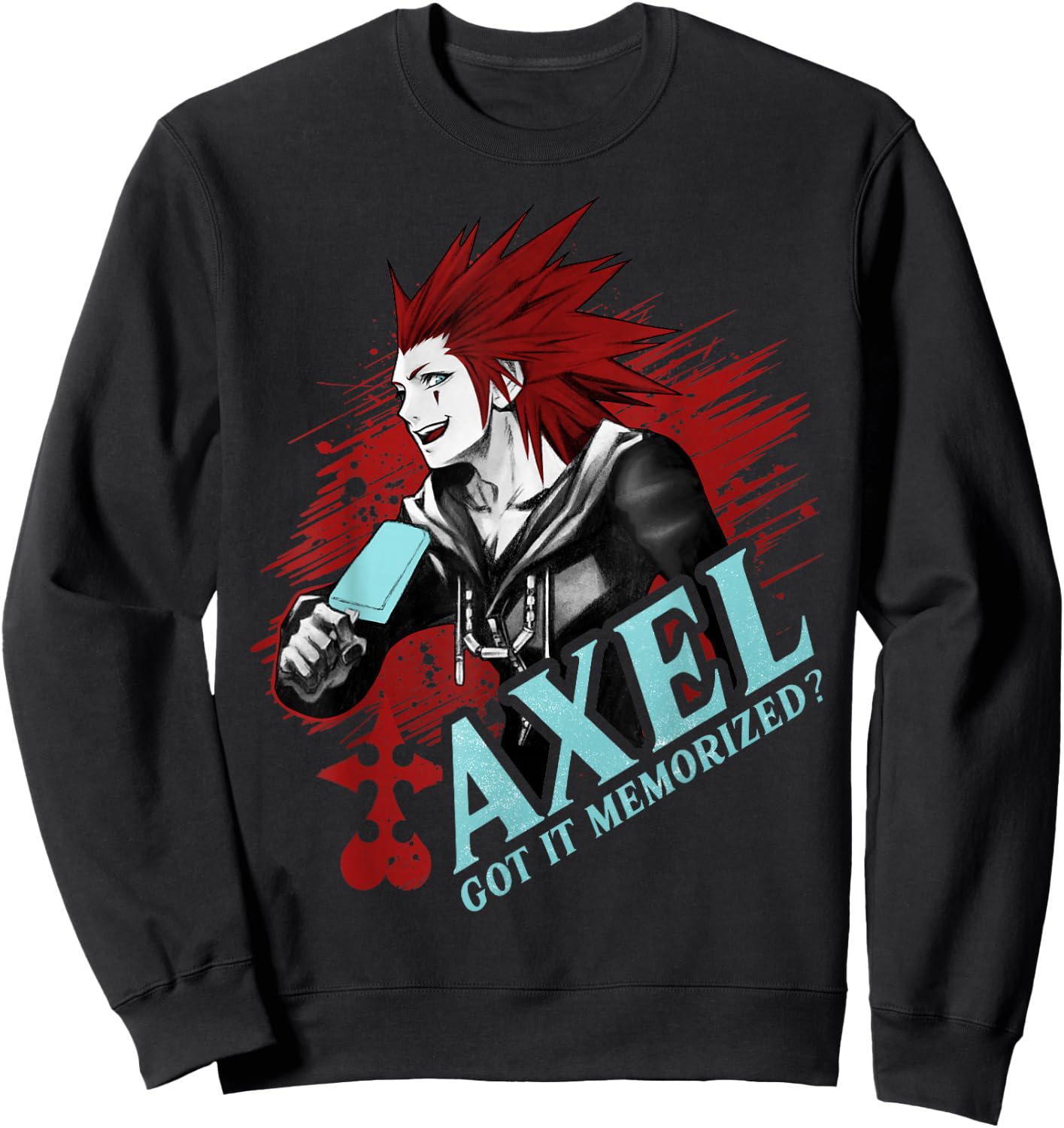 Disney Kingdom Hearts Axel Got It Memorized Sweatshirt - Sweatshirt | Black
