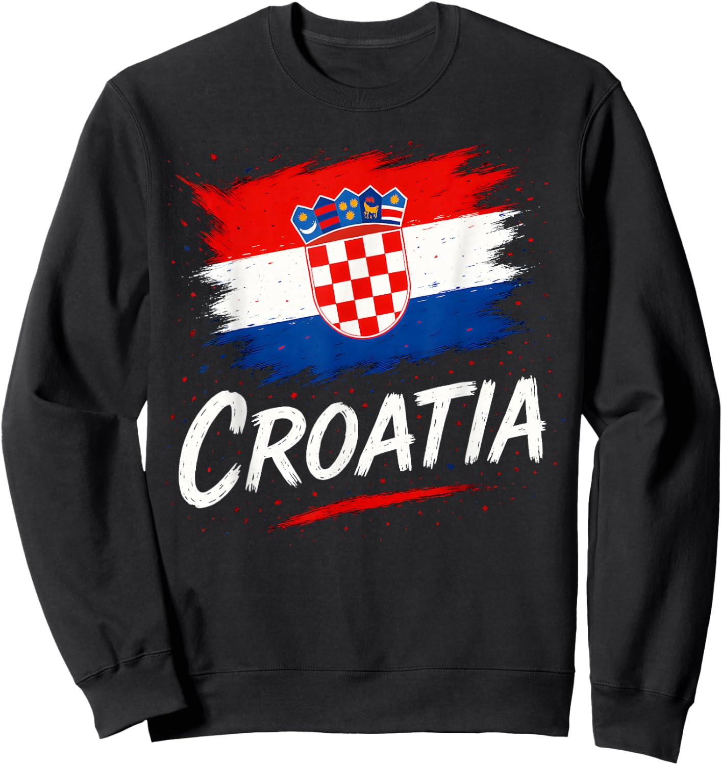 Croatia Croatian Flag Sweatshirt - Sweatshirt | Black
