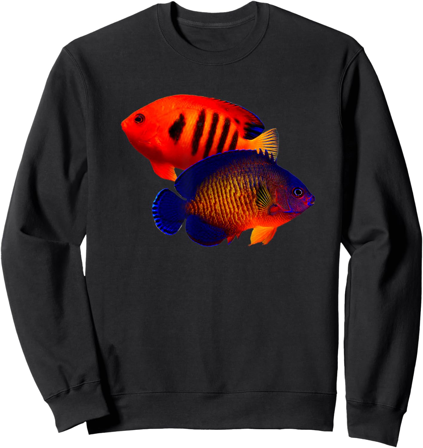 Saltwater Dwarf Angelfish Flame Angel Coral Beauty Reef Sweatshirt - Sweatshirt | Black