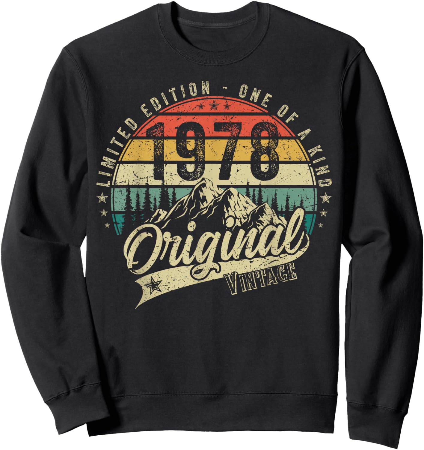1978 Vintage Vintage Geburtstag Retro Männer Frauen Geschenk Sweatshirt - Sweatshirt | Black