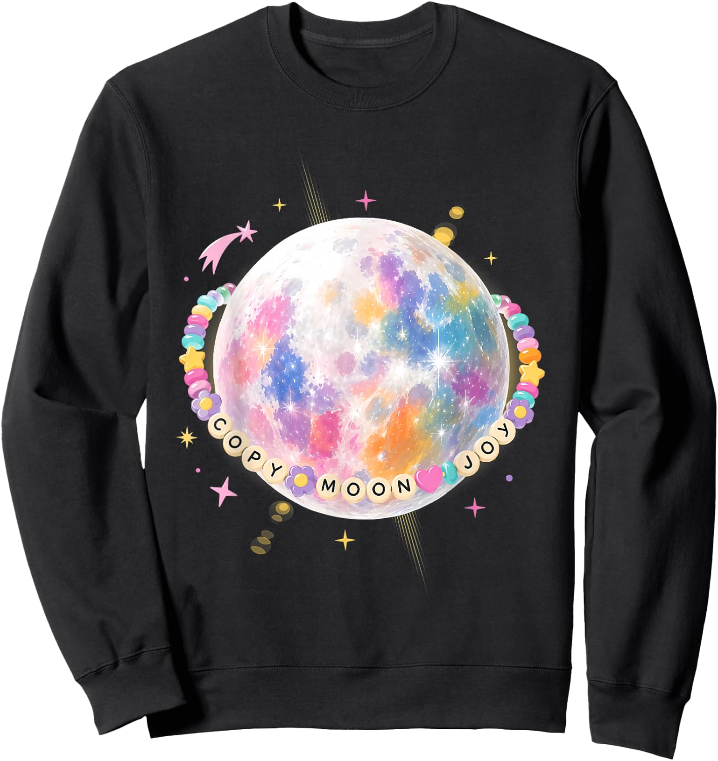 Copy Moon Joy Artemis II Space Quote Sweatshirt - Sweatshirt | Black
