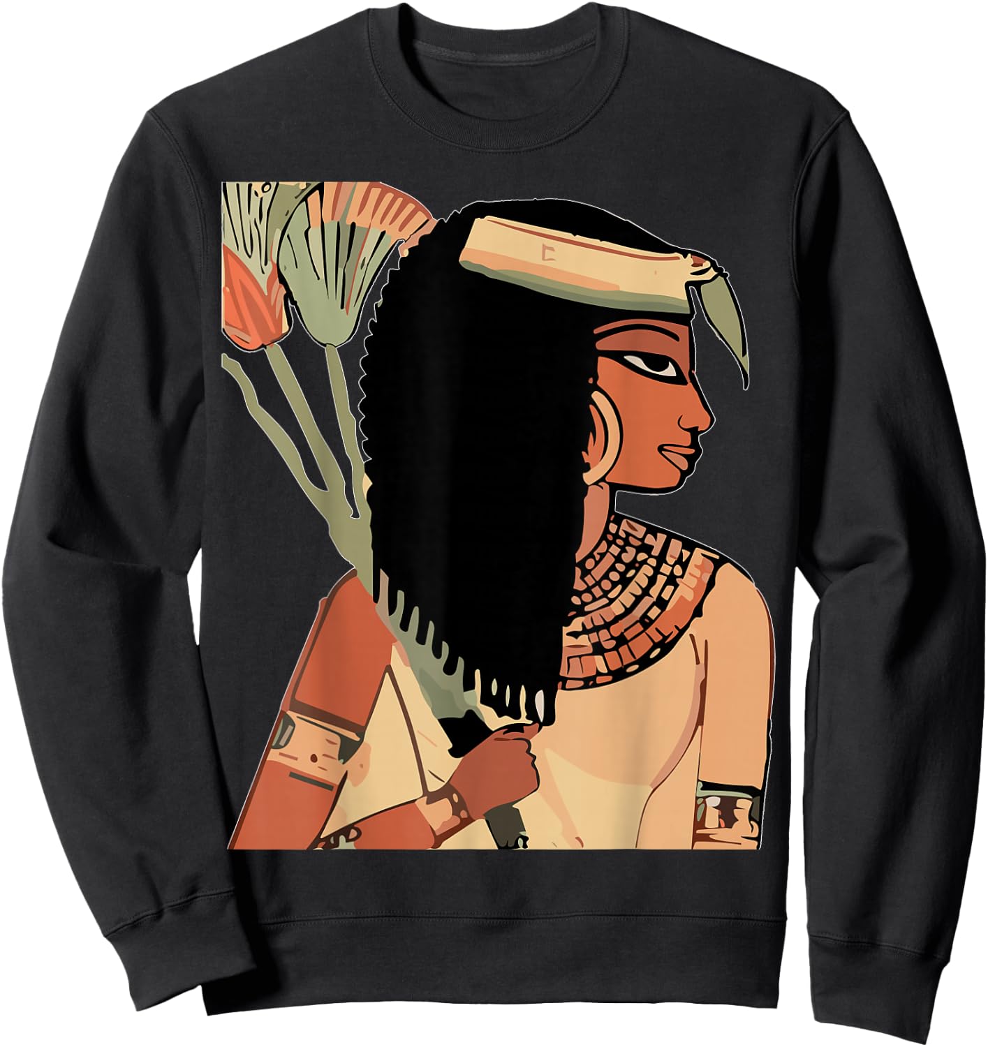 Ancient Egyptian Kemet Art Black kemetic Queen Sweatshirt - Sweatshirt | Black