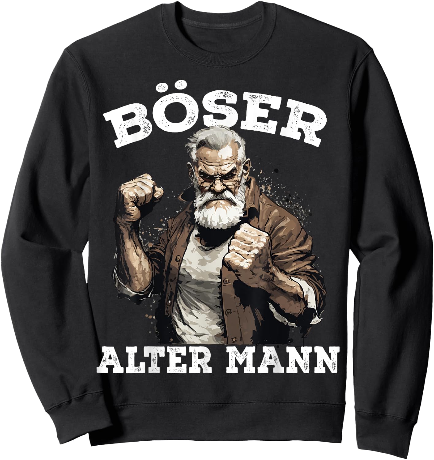Böser Alter Mann Hardrock Heavy Metal Opa Sweatshirt - Sweatshirt | Black