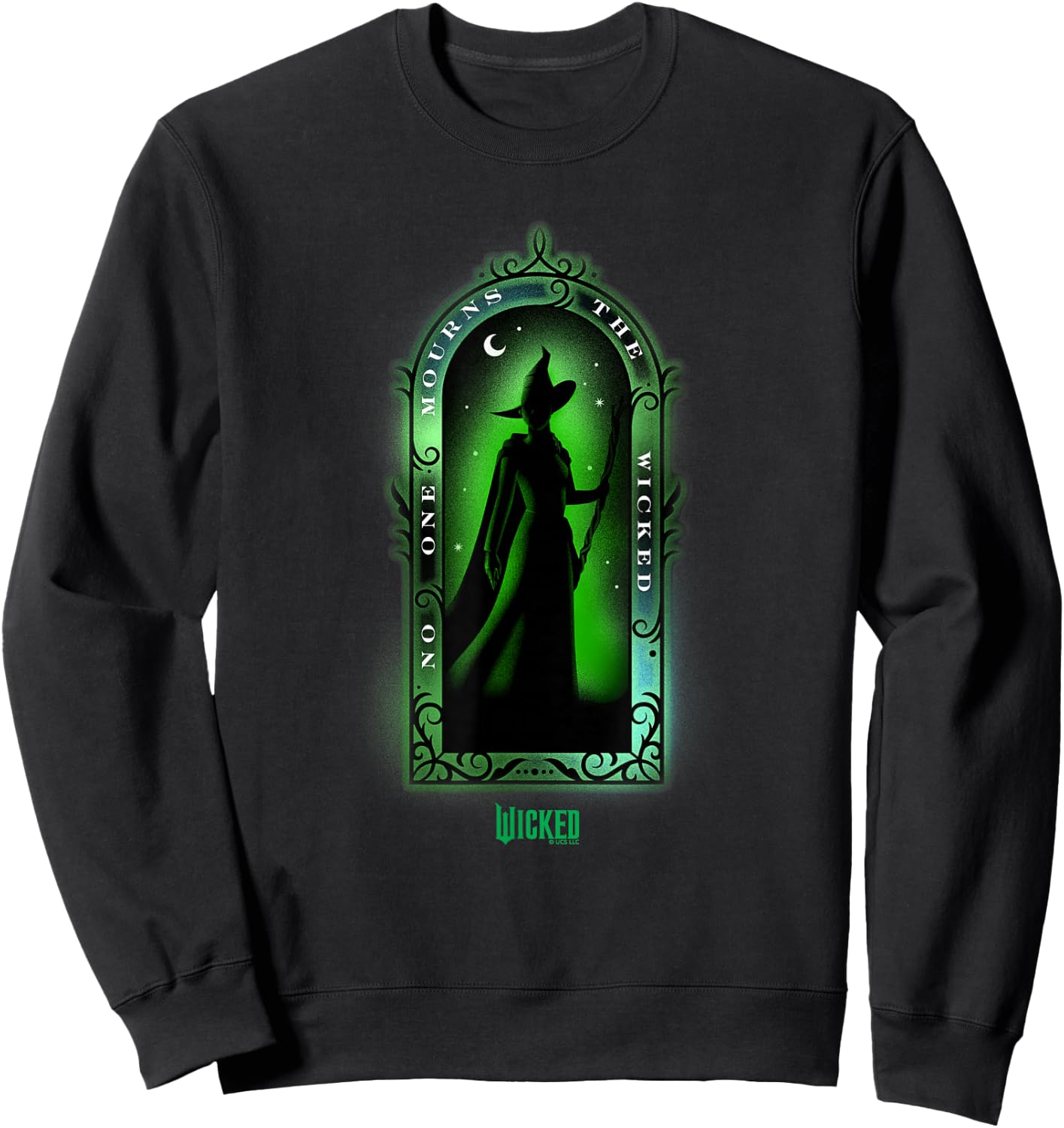 Wicked Elphaba No One Mourns The Wicked , Black, S Sweatshirt - Sweatshirt | Black