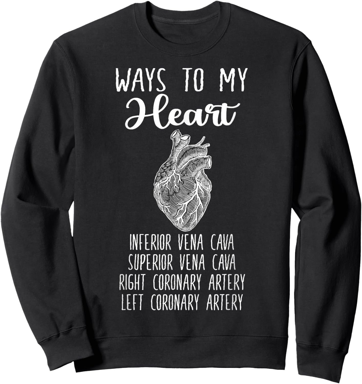 Funny Cardiology Heart Cardiologist Gift Medical Student Sweatshirt - Sweatshirt | Black