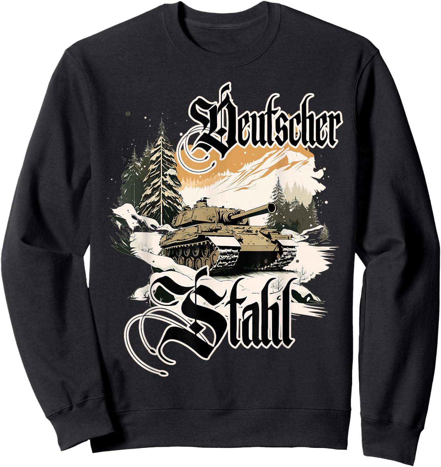 Deutscher Stahl Tiger Panzer 2 WK Panzerfahrer Soldaten Sweatshirt - Sweatshirt | Black