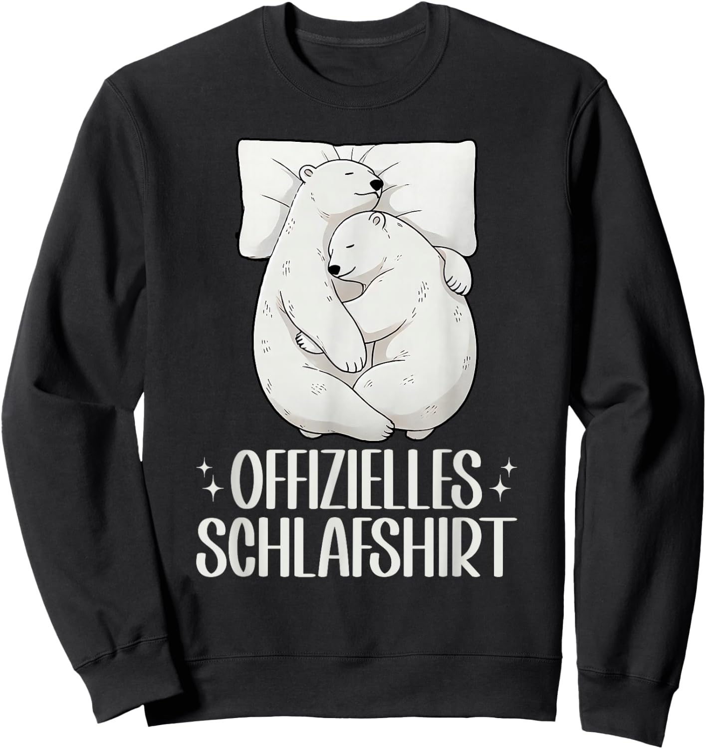 Polar Bear Official Sleep Shirt Funny Polar Bear Pyjamas , black Sweatshirt - Sweatshirt | Black
