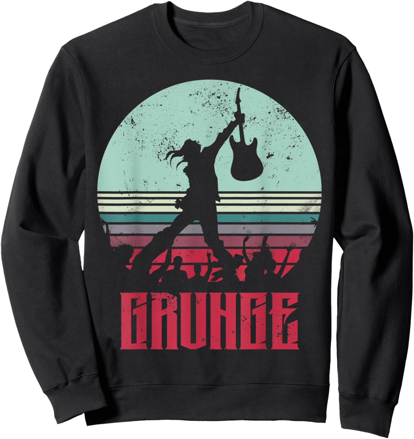 Grunge 80s & 90s Music Designs And Gift Sweatshirt - Sweatshirt | Black