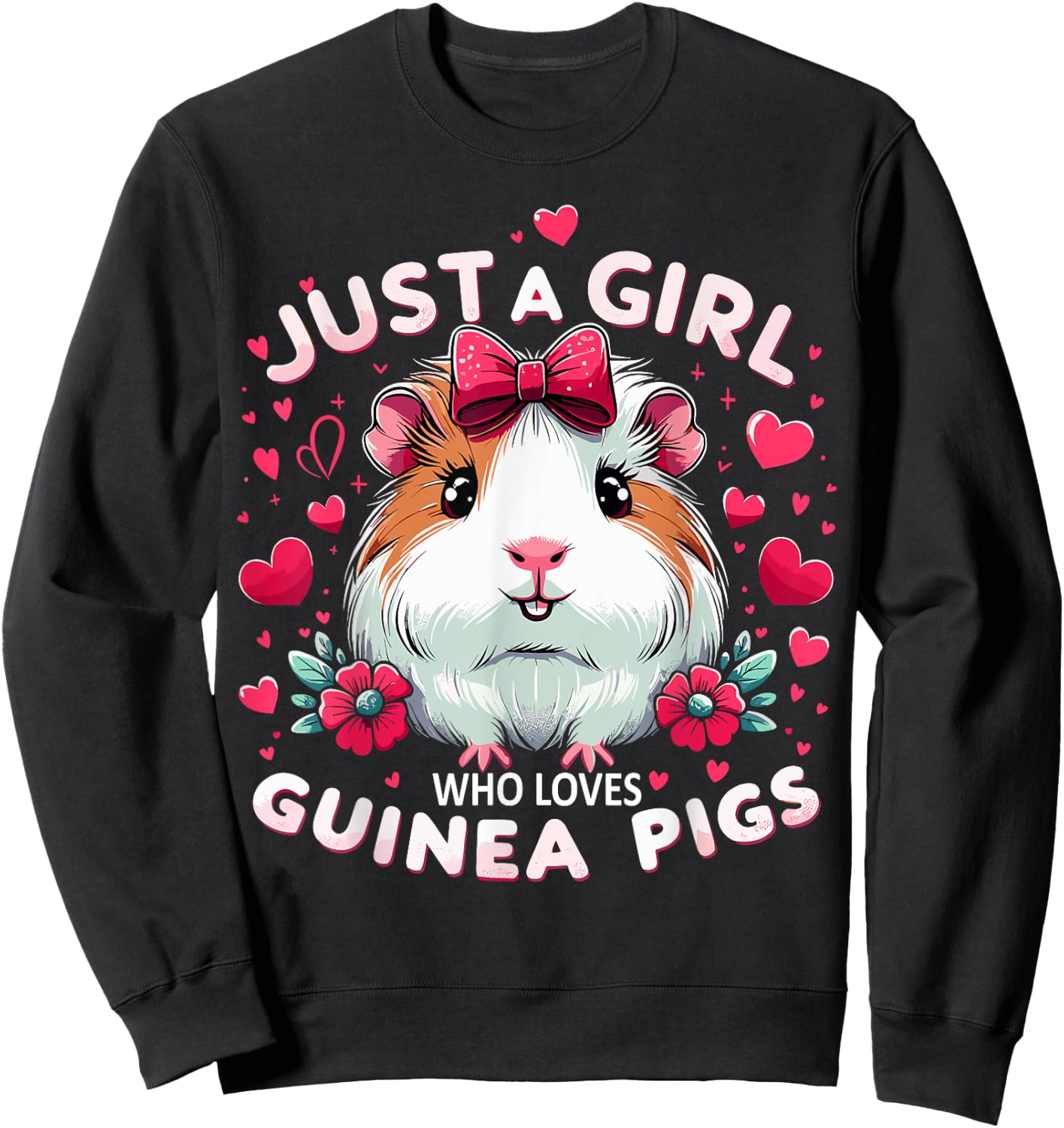 Just A Girl Who Loves Guinea Pigs Lover Mom Sweatshirt - Sweatshirt | Black