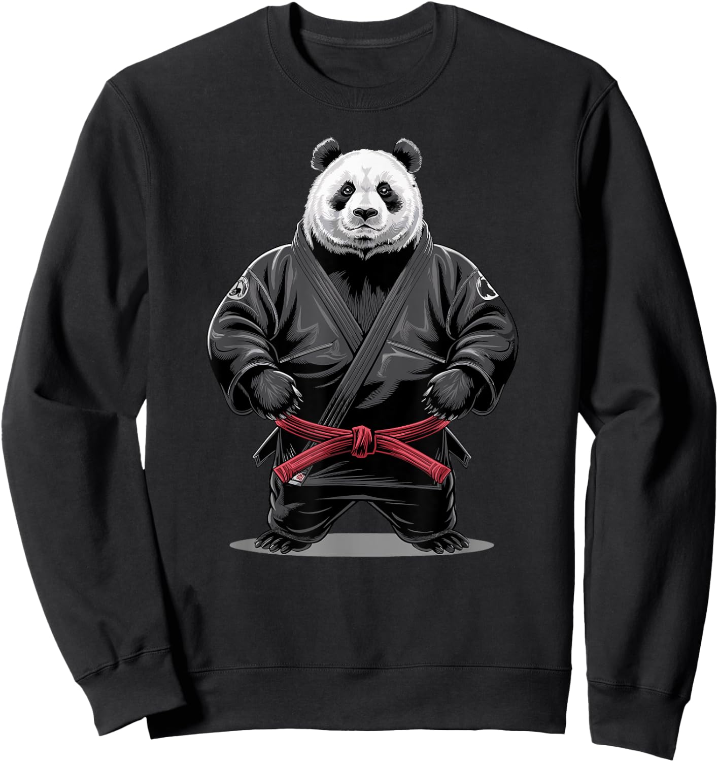 Martial Arts Panda Judo Black Belt Red Fighter Sweatshirt - Sweatshirt | Black
