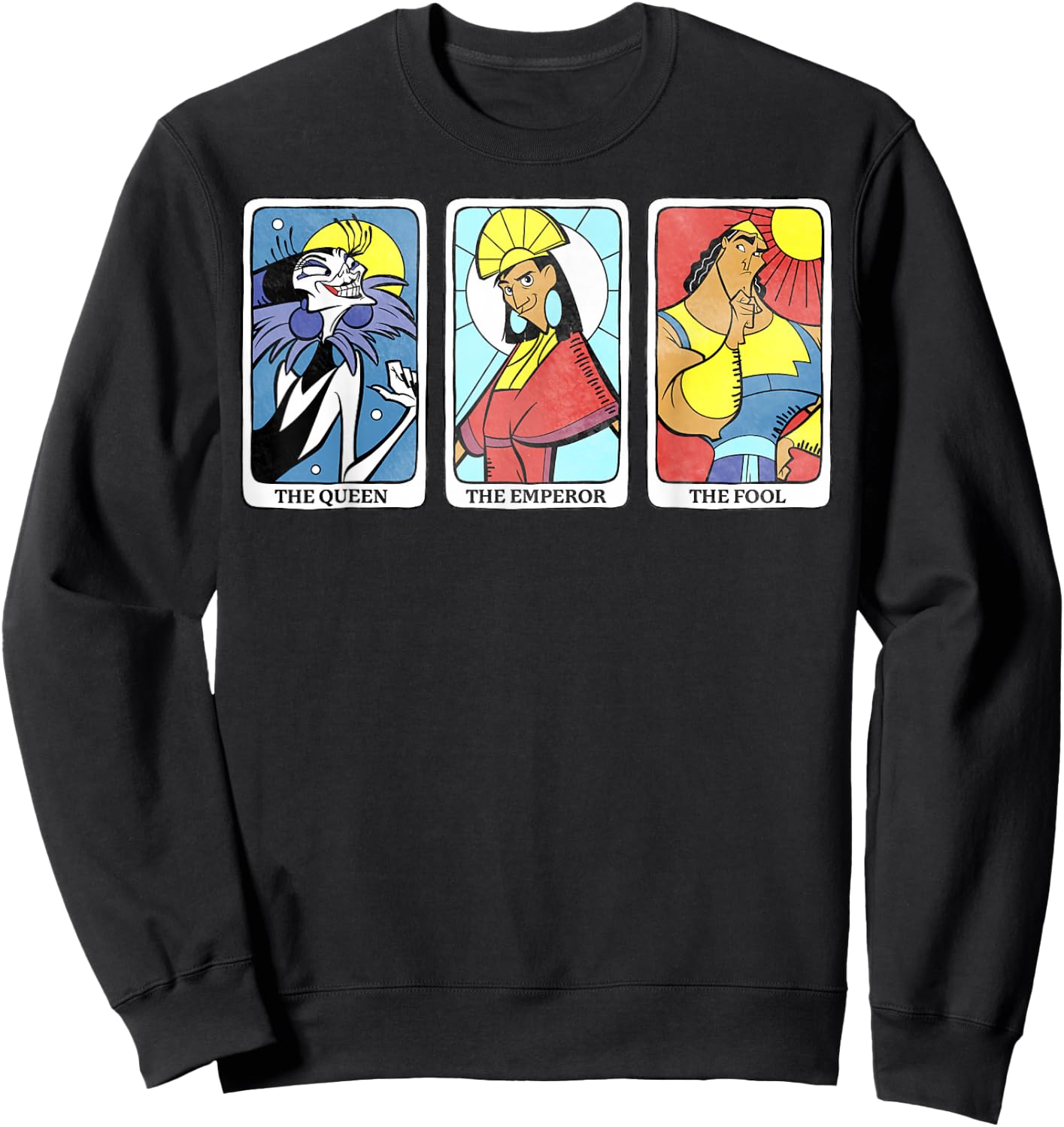 Disney Emperor's New Groove Character Tarot Cards Sweatshirt - Sweatshirt | Black