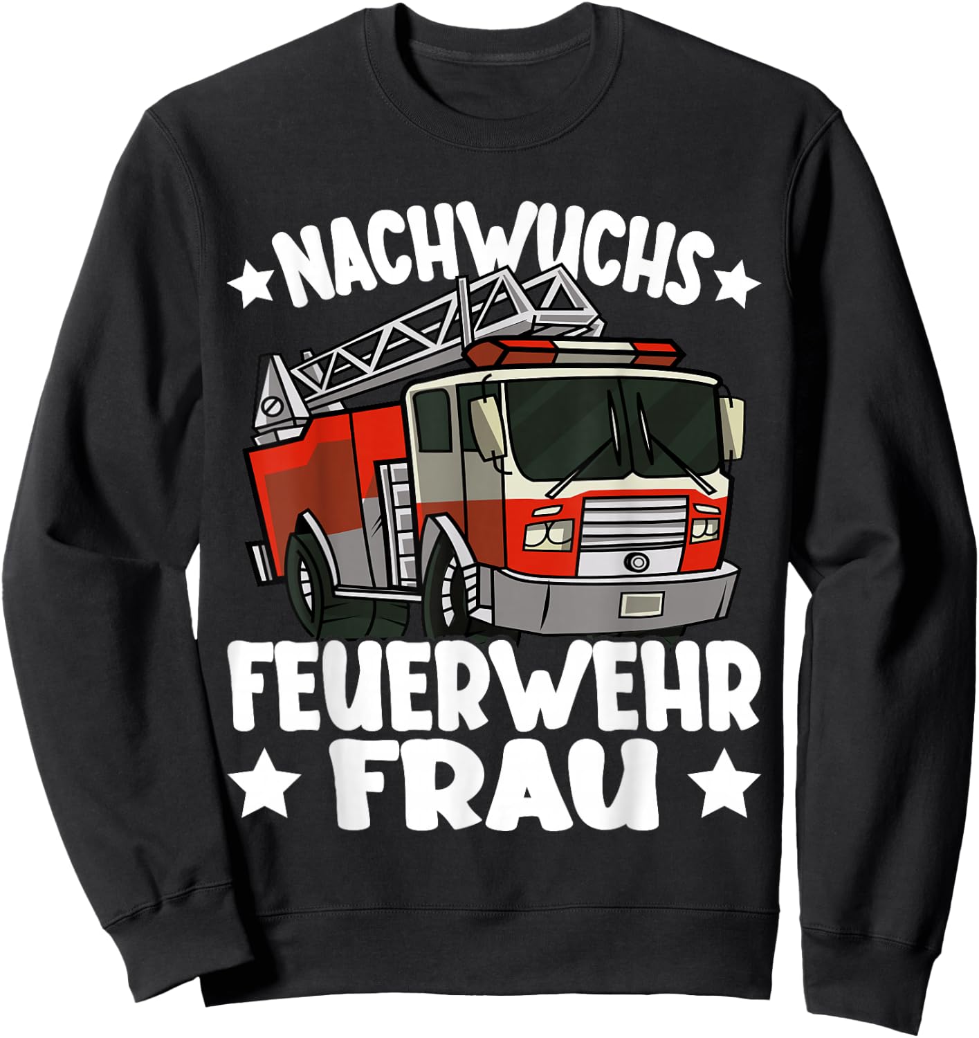 Kinder Mädchen Feuerwehr Nachwuchs Feuerwehrfrau lustiges Sweatshirt - Sweatshirt | Black