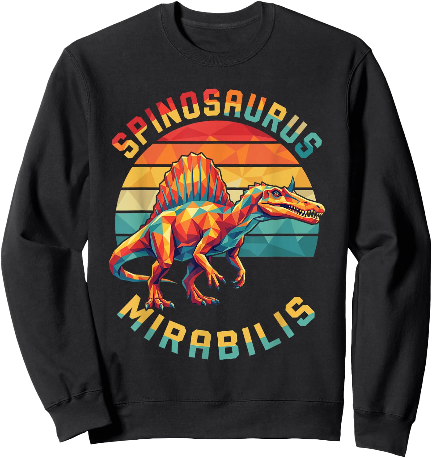 New Spinosaurus Mirabilis 2026 Discovery Hell Heron Dinosaur Sweatshirt - Sweatshirt | Black